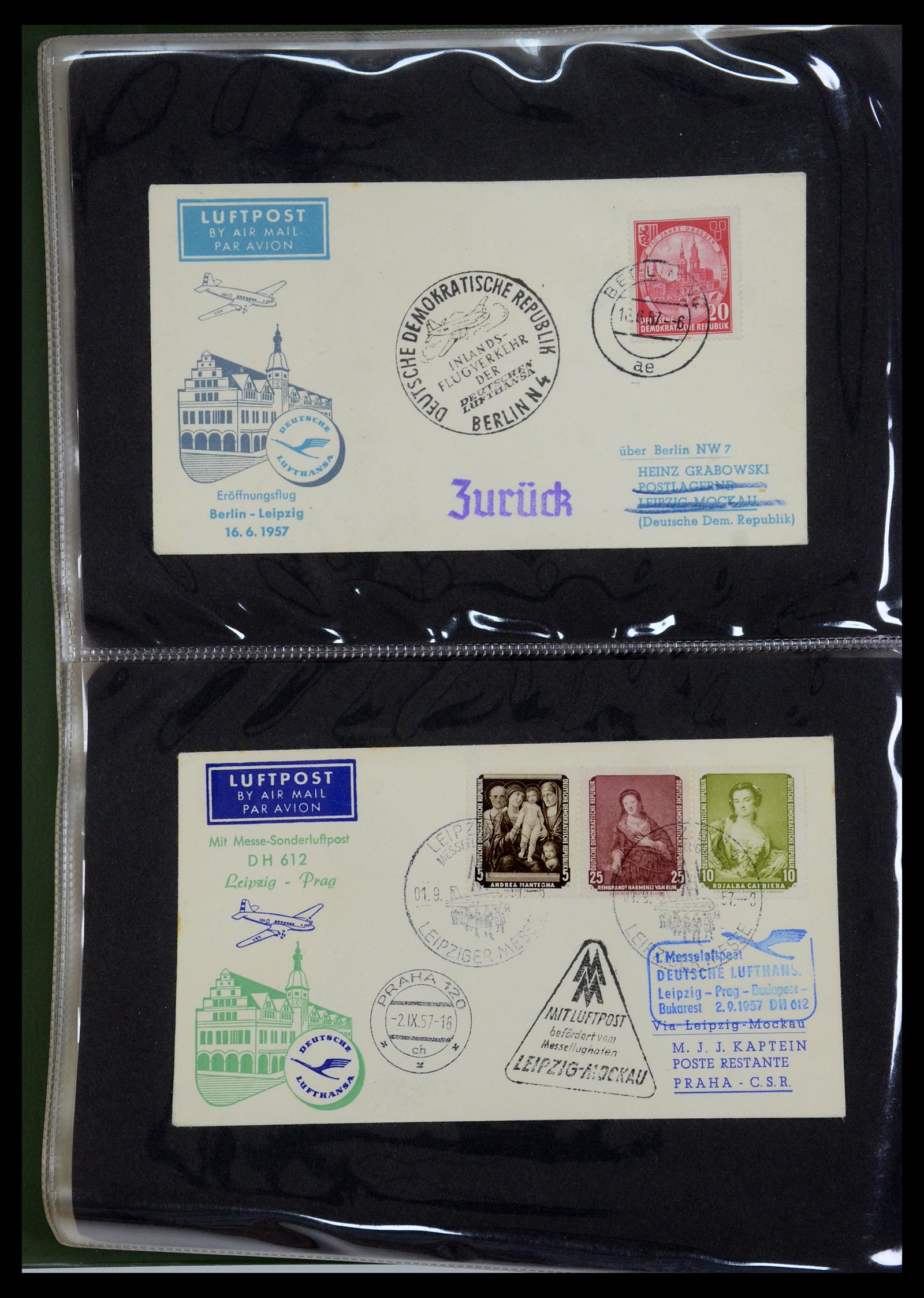 35736 091 - Postzegelverzameling 35736 Wereld luchtpostbrieven.