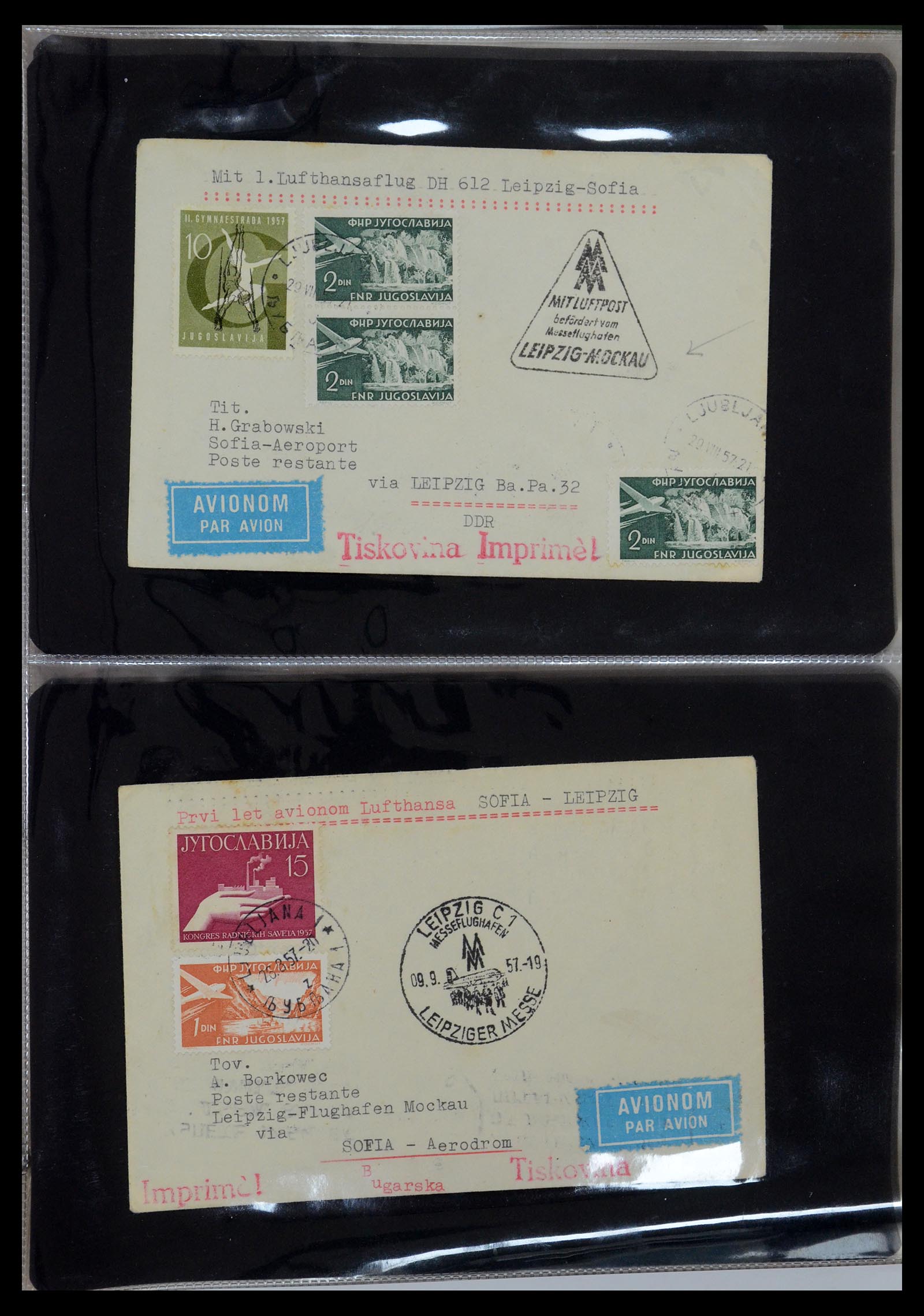 35736 092 - Postzegelverzameling 35736 Wereld luchtpostbrieven.
