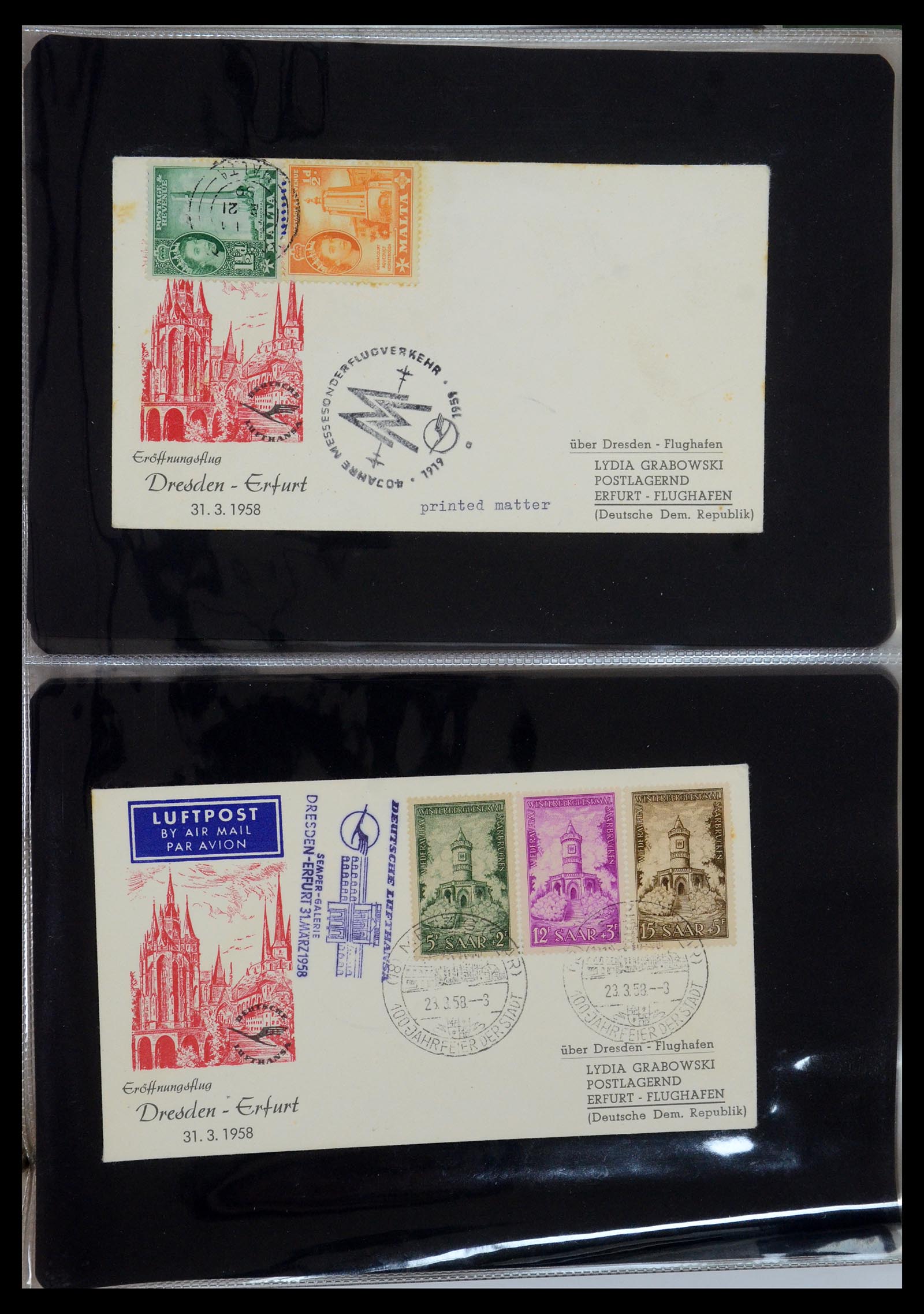 35736 093 - Postzegelverzameling 35736 Wereld luchtpostbrieven.