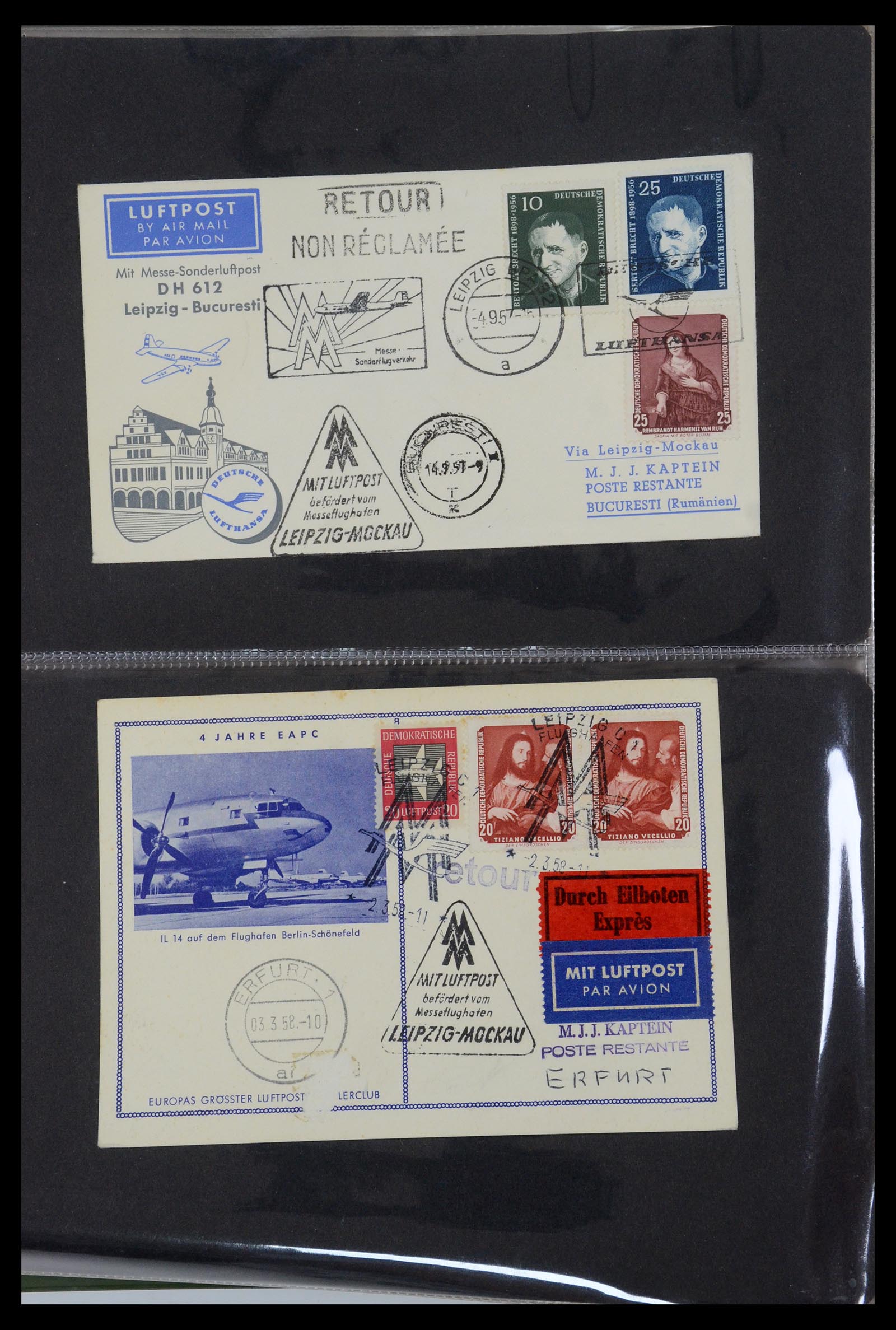 35736 094 - Postzegelverzameling 35736 Wereld luchtpostbrieven.
