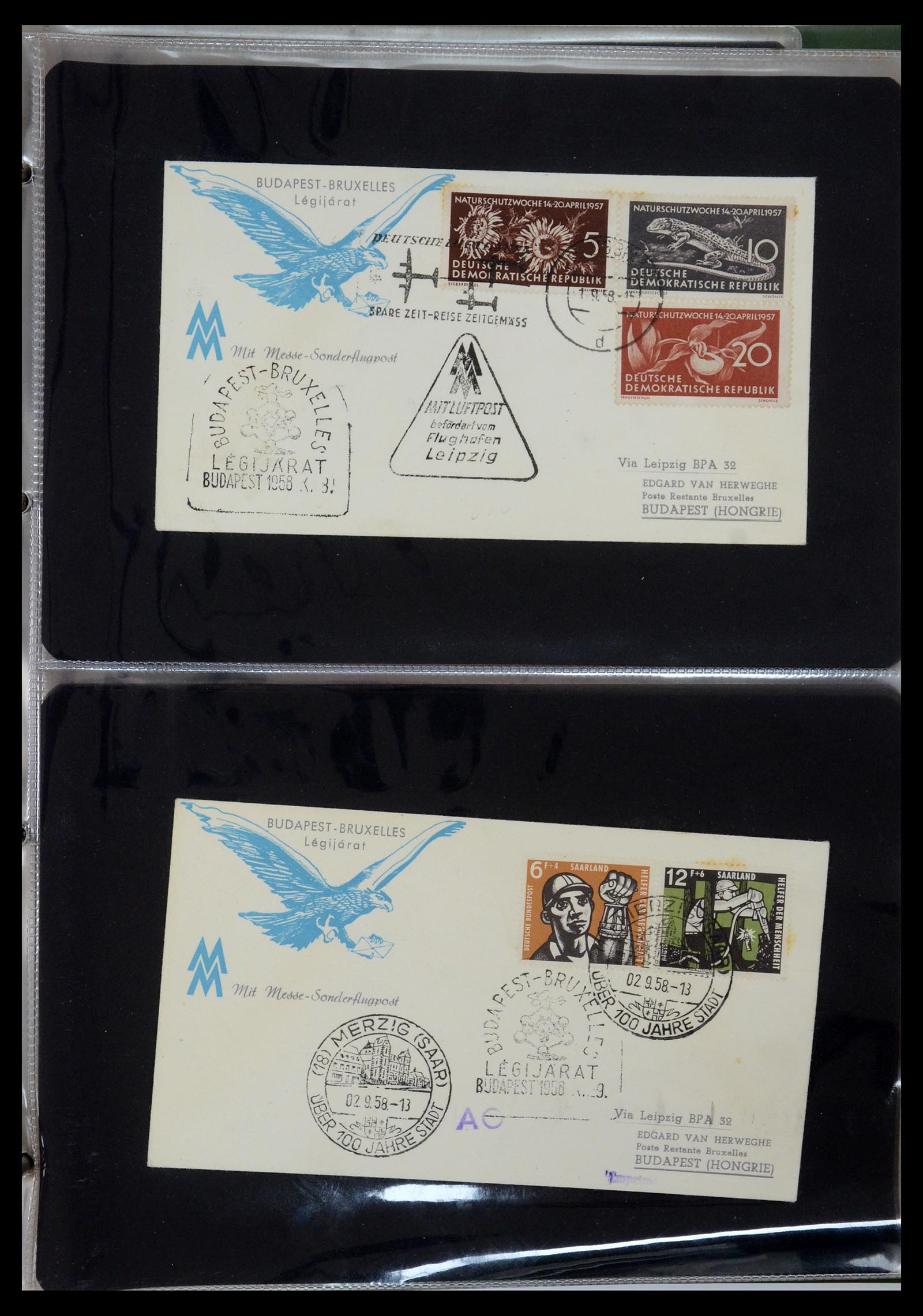 35736 096 - Postzegelverzameling 35736 Wereld luchtpostbrieven.