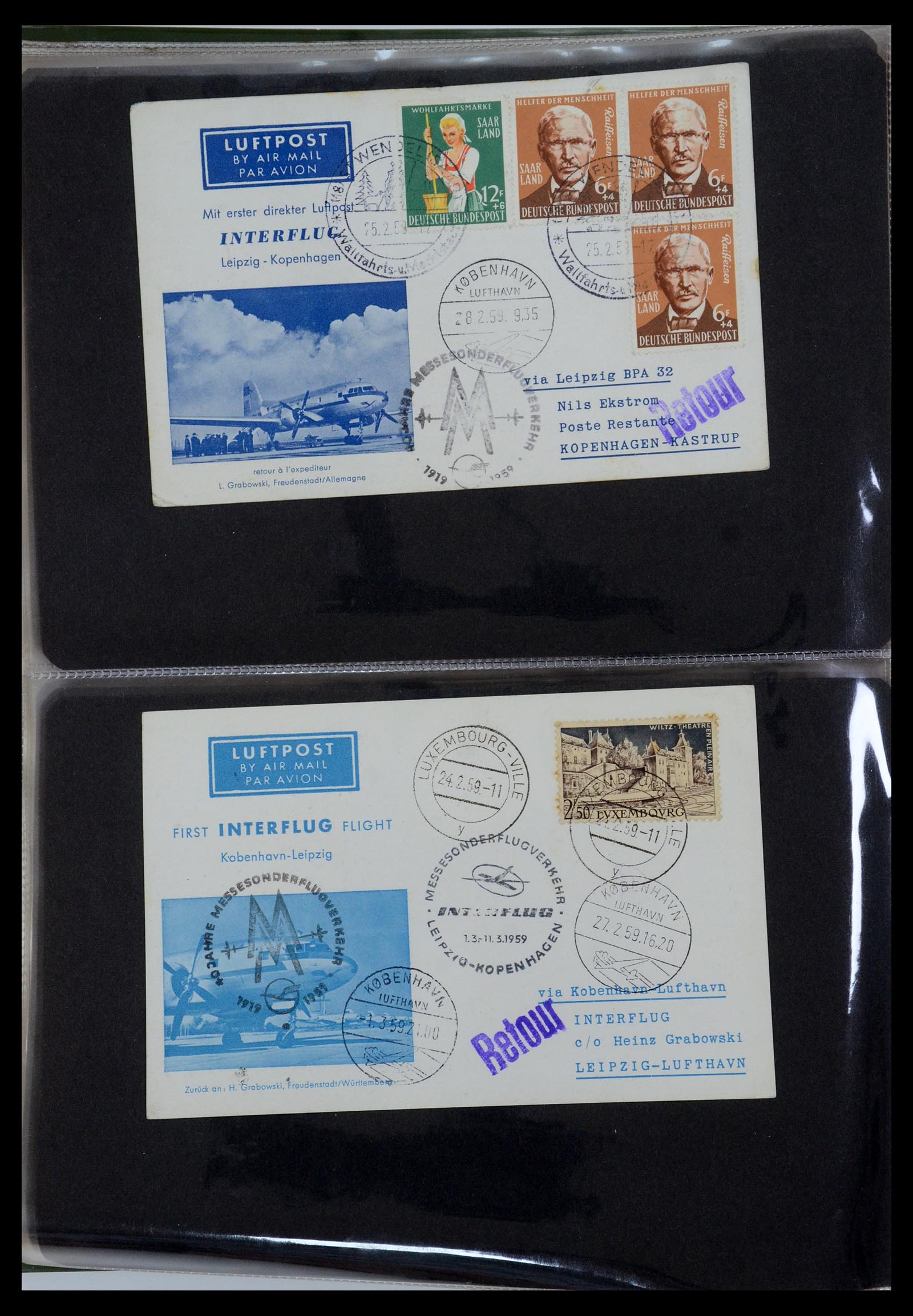 35736 097 - Postzegelverzameling 35736 Wereld luchtpostbrieven.