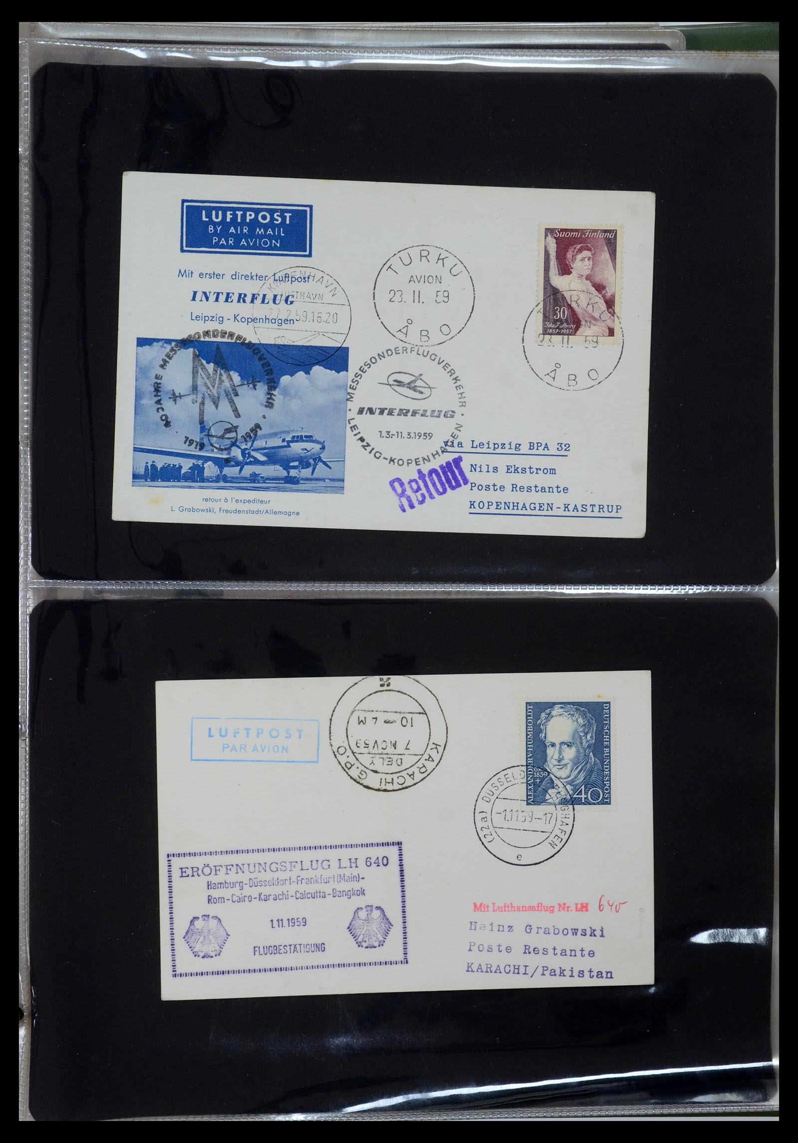 35736 098 - Postzegelverzameling 35736 Wereld luchtpostbrieven.