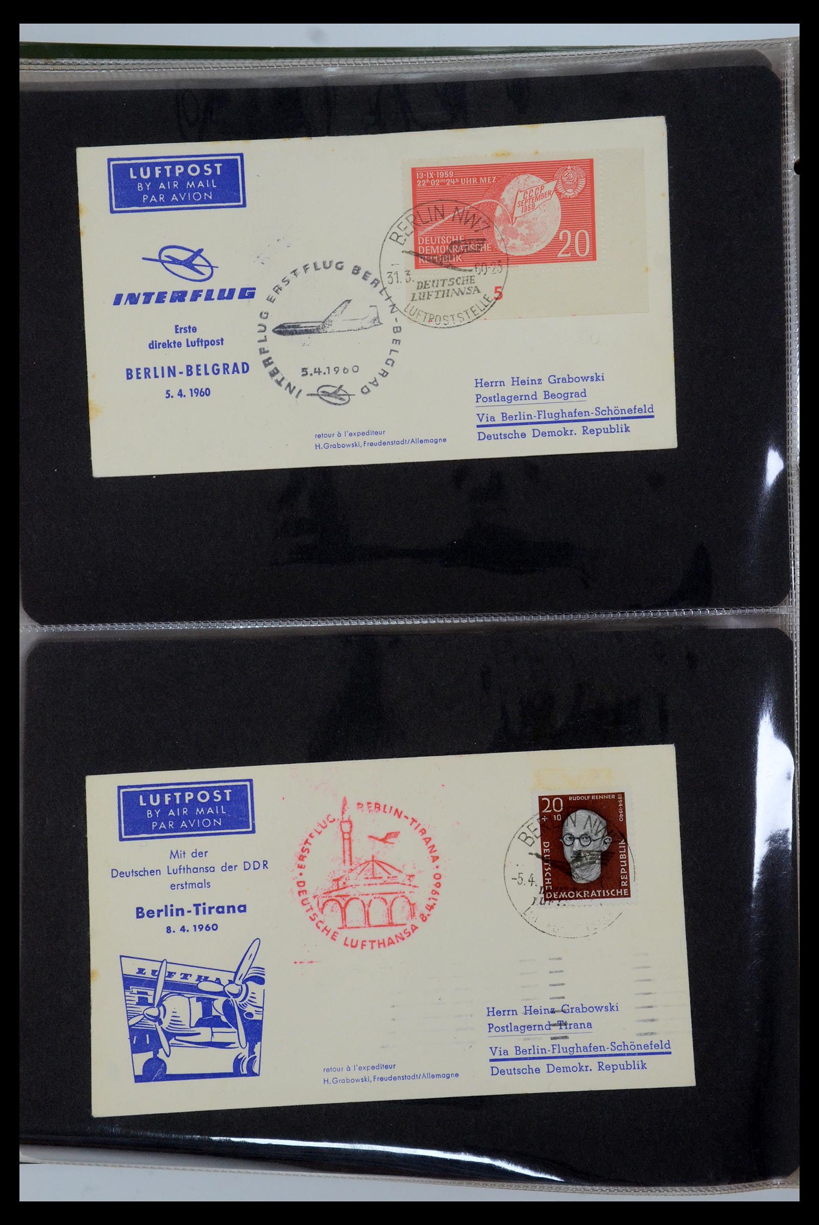 35736 099 - Postzegelverzameling 35736 Wereld luchtpostbrieven.