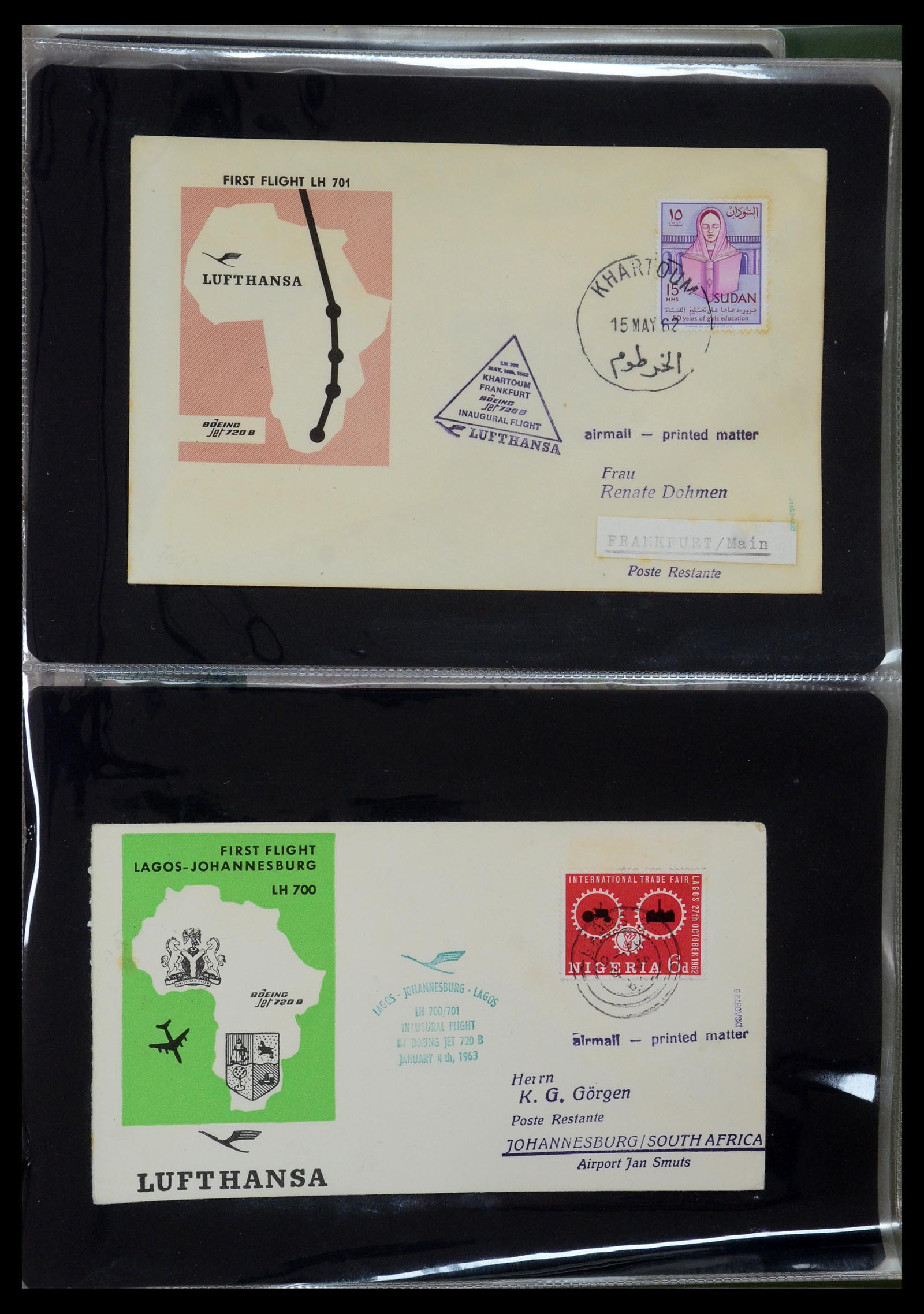 35736 102 - Postzegelverzameling 35736 Wereld luchtpostbrieven.
