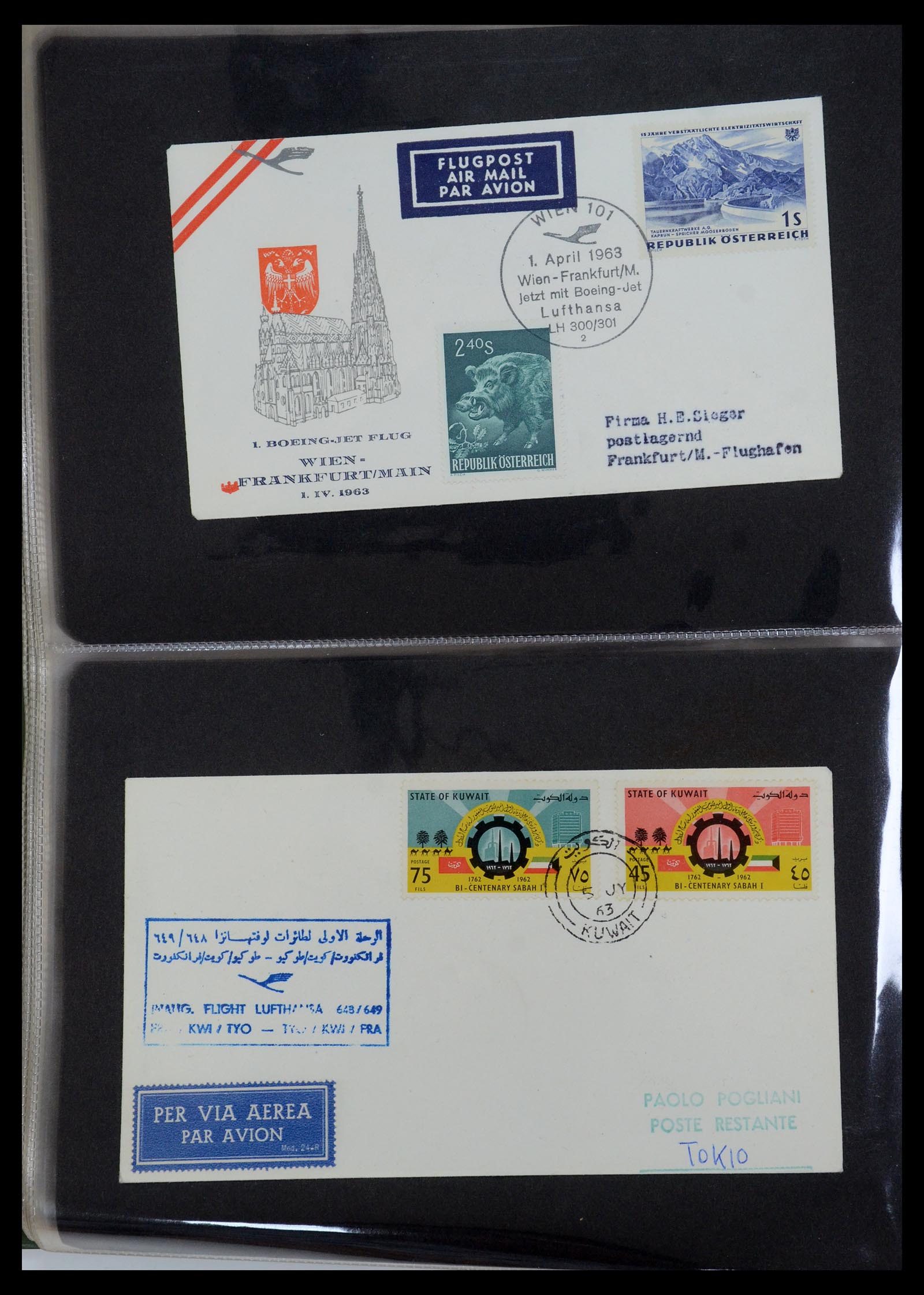 35736 103 - Postzegelverzameling 35736 Wereld luchtpostbrieven.