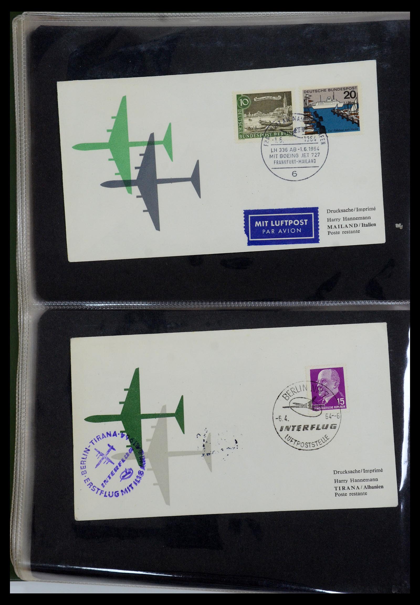 35736 105 - Postzegelverzameling 35736 Wereld luchtpostbrieven.