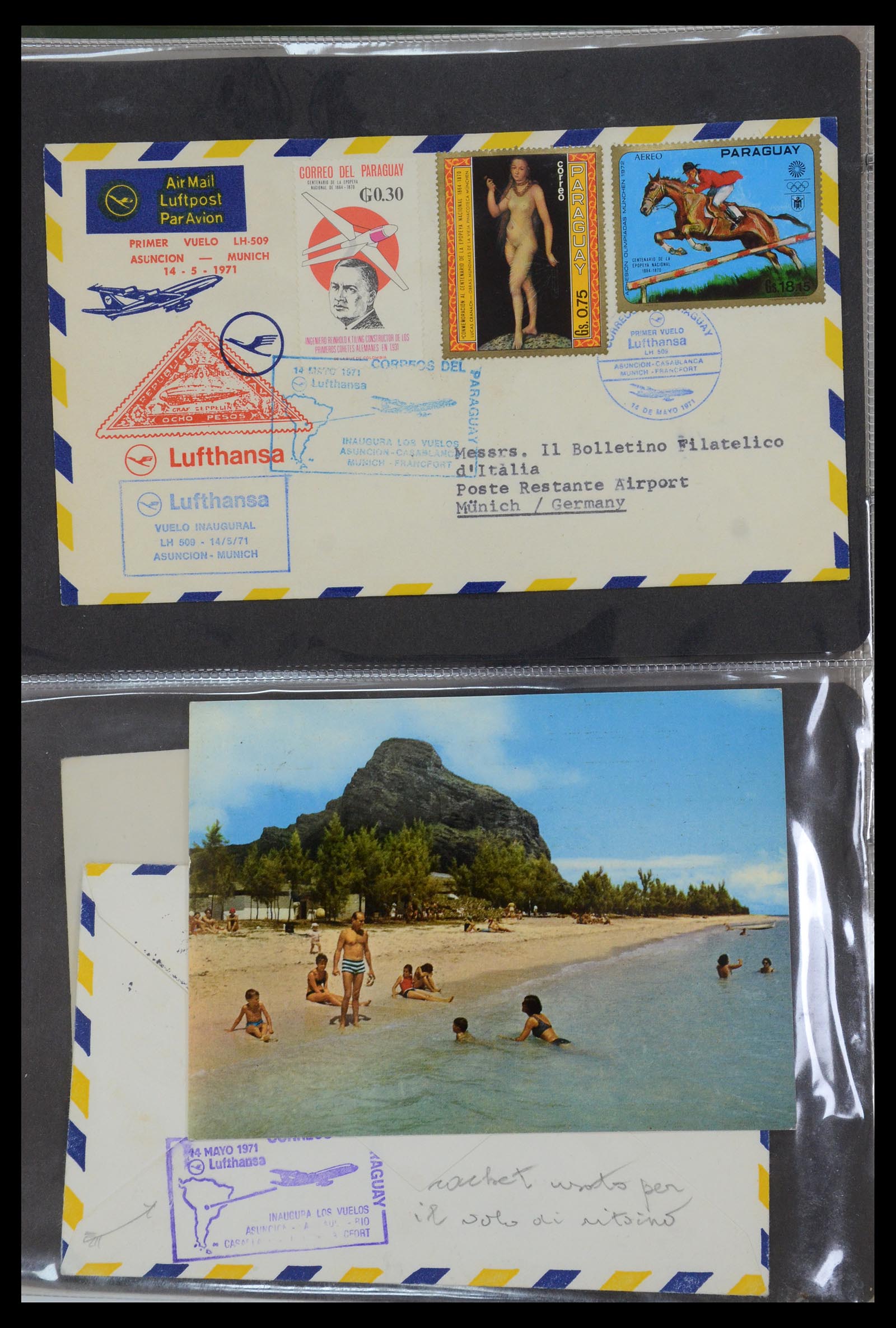35736 107 - Postzegelverzameling 35736 Wereld luchtpostbrieven.