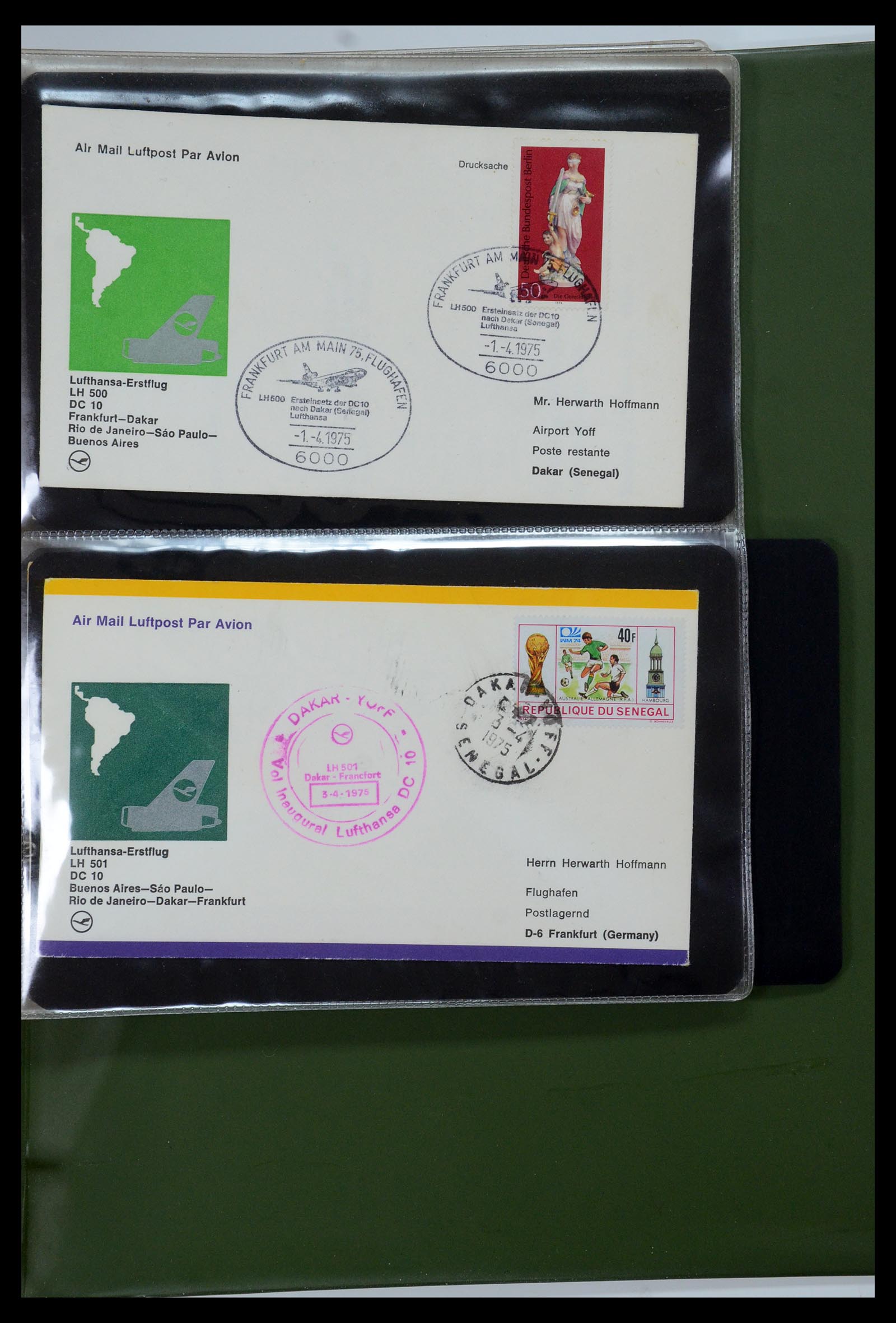 35736 108 - Postzegelverzameling 35736 Wereld luchtpostbrieven.