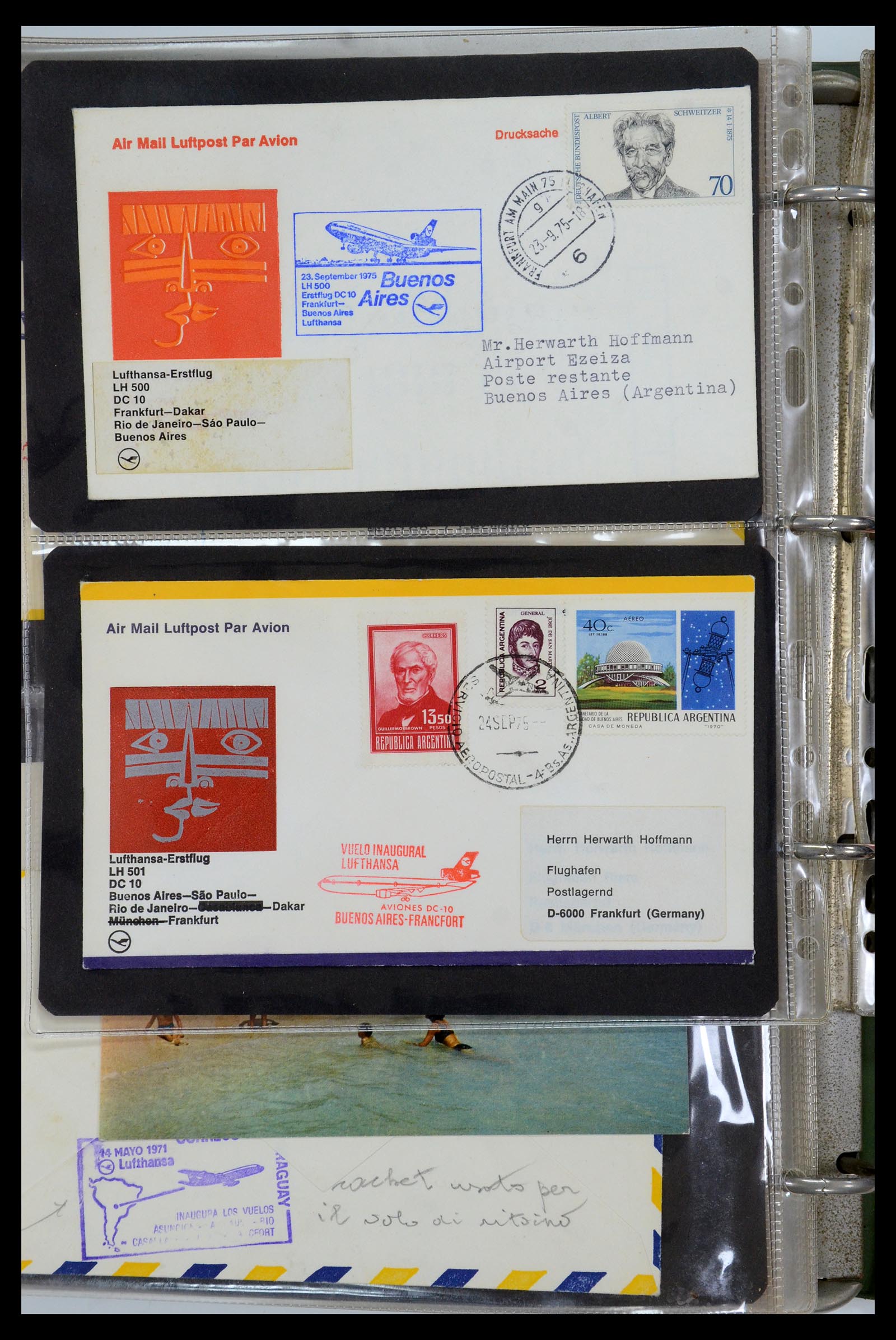 35736 109 - Postzegelverzameling 35736 Wereld luchtpostbrieven.