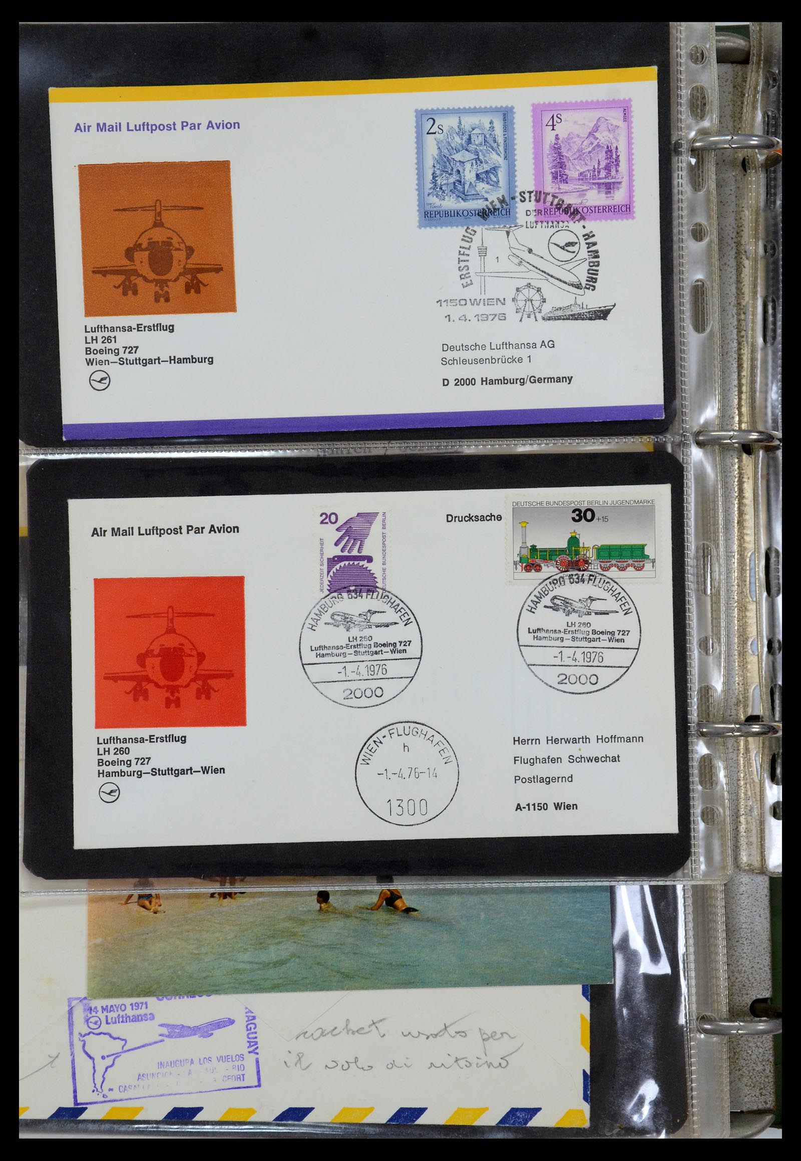 35736 111 - Postzegelverzameling 35736 Wereld luchtpostbrieven.