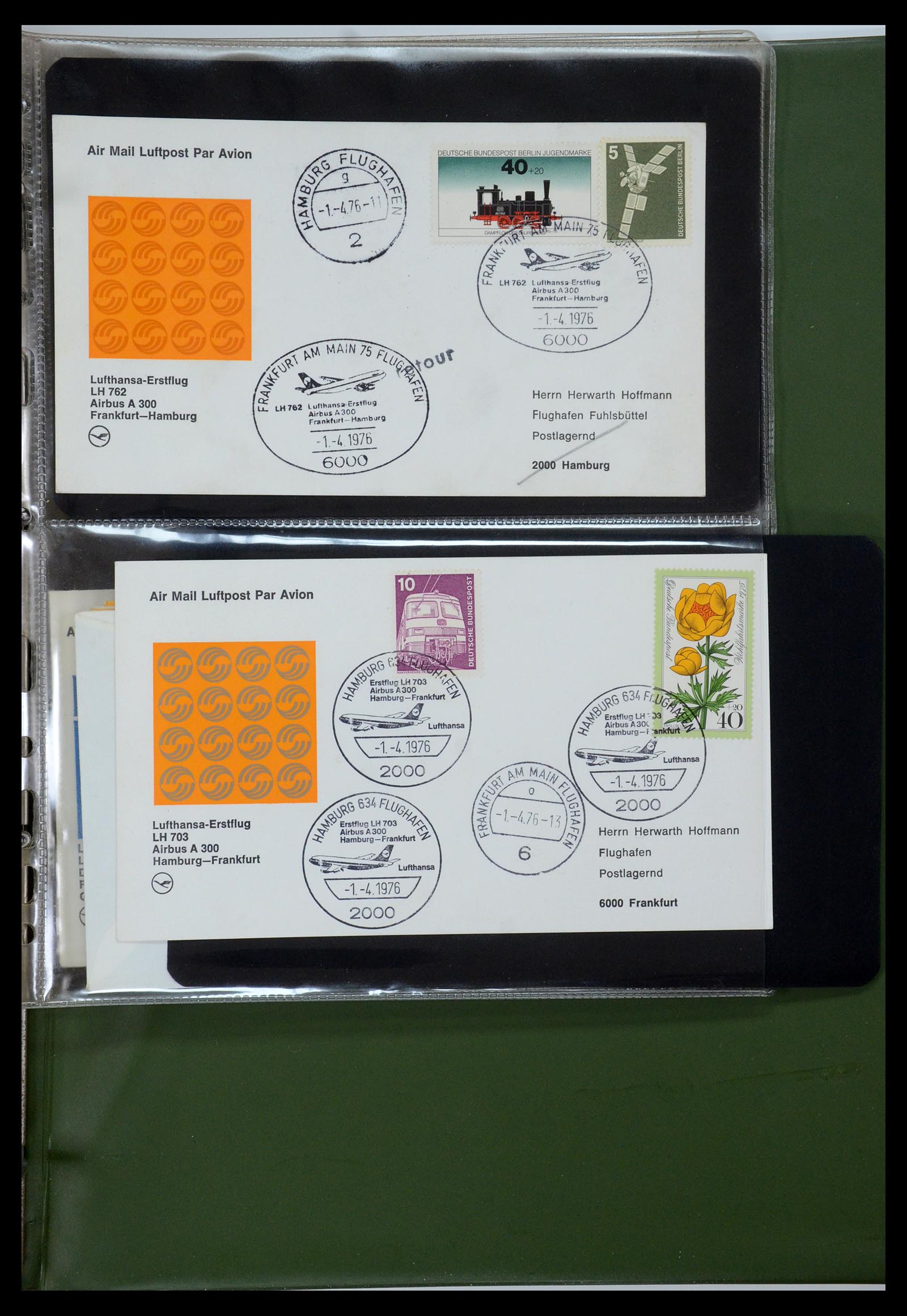 35736 112 - Postzegelverzameling 35736 Wereld luchtpostbrieven.