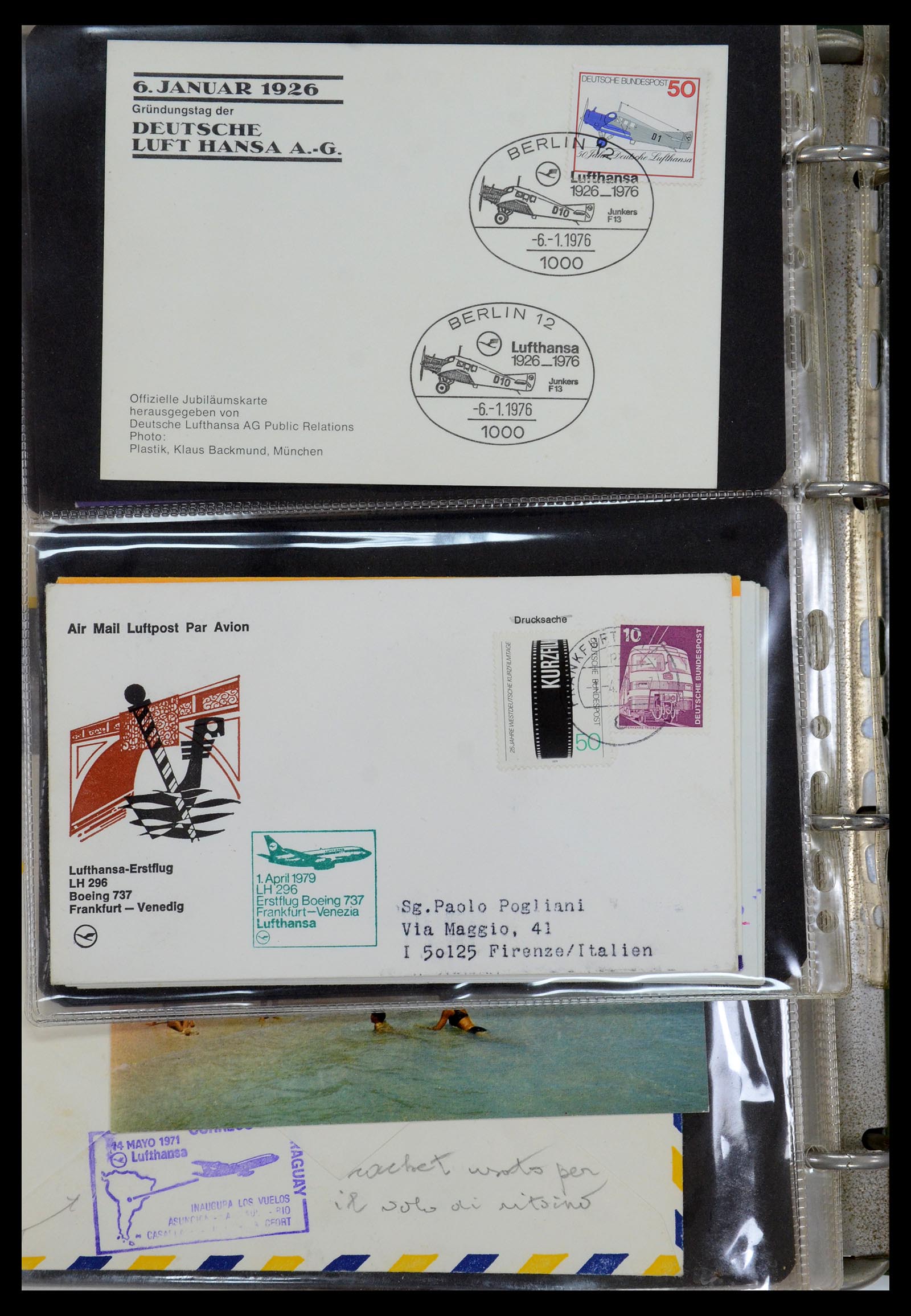 35736 113 - Postzegelverzameling 35736 Wereld luchtpostbrieven.