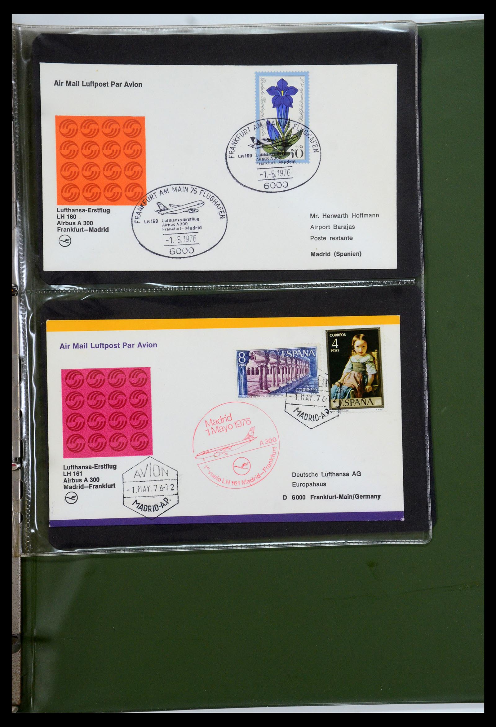 35736 117 - Postzegelverzameling 35736 Wereld luchtpostbrieven.
