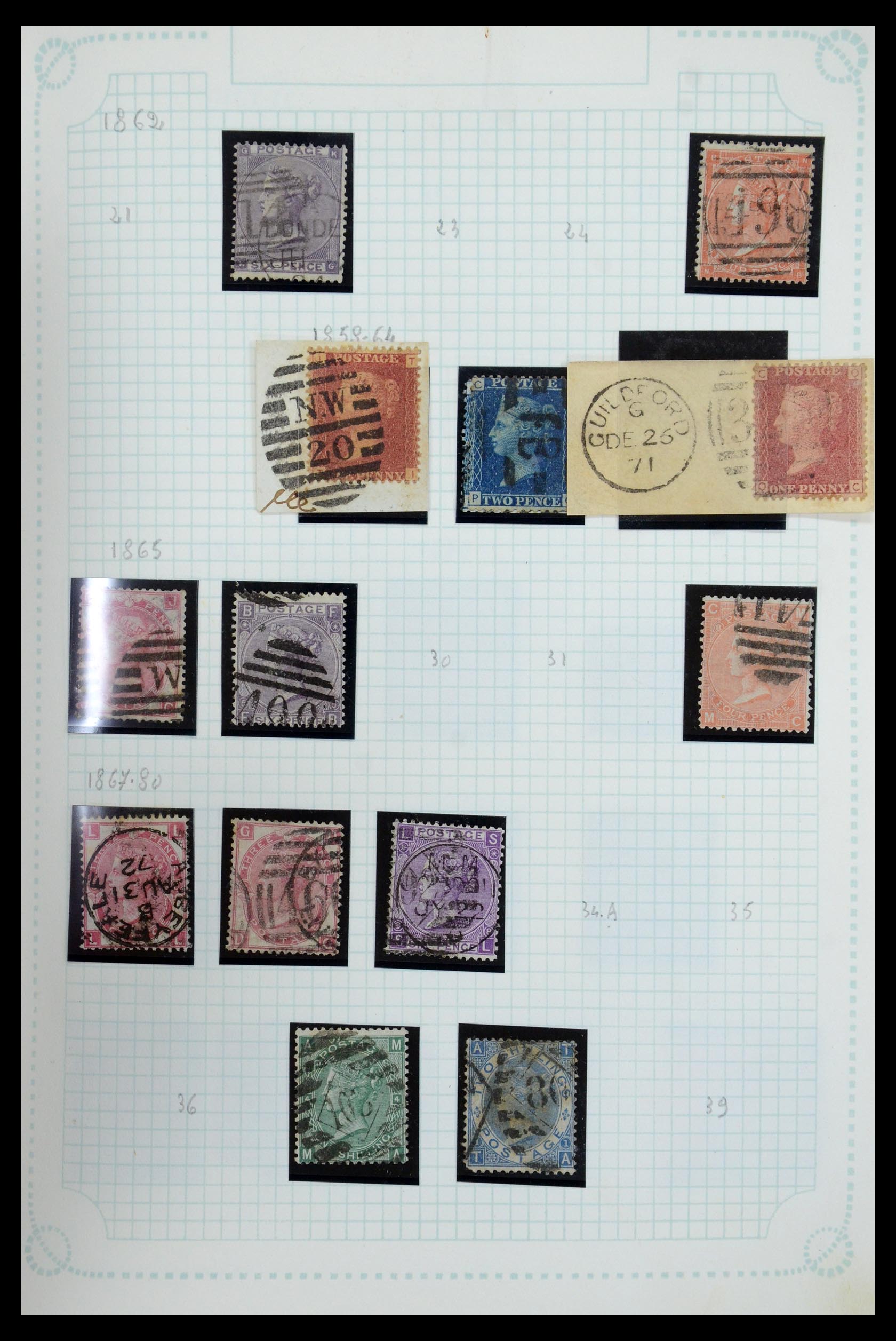 35737 006 - Postzegelverzameling 35737 Engeland 1841-1976.