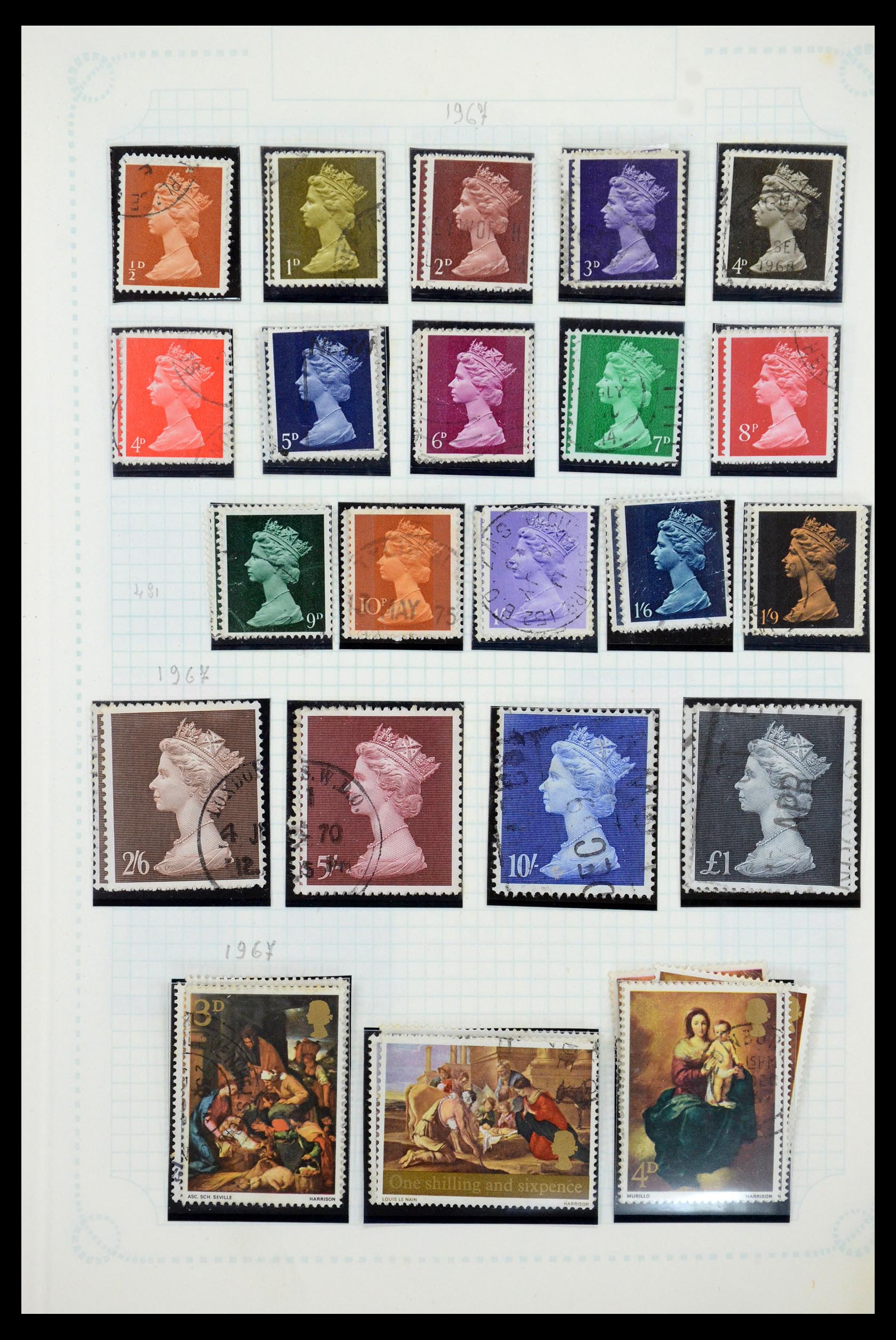 35737 036 - Postzegelverzameling 35737 Engeland 1841-1976.