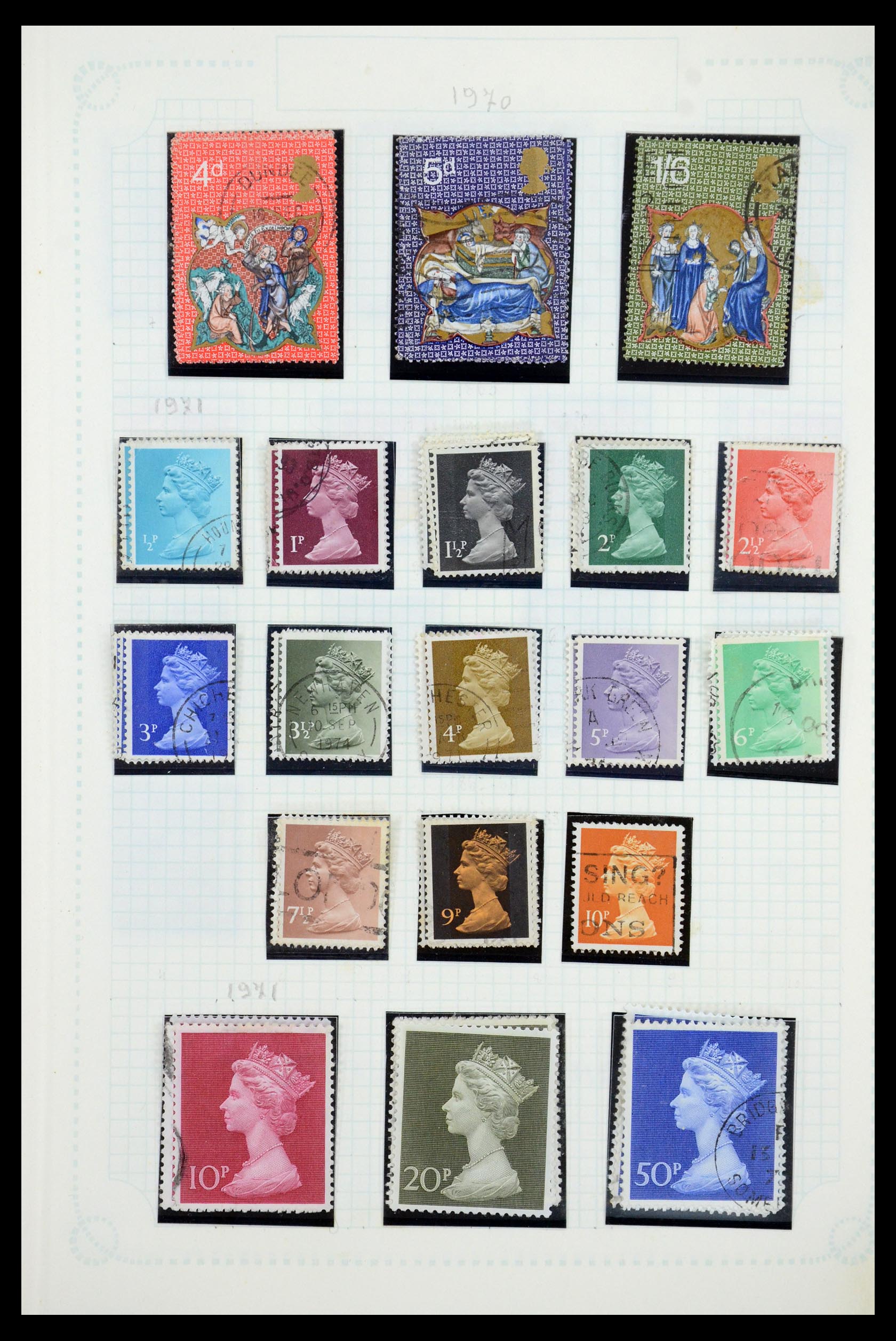 35737 045 - Postzegelverzameling 35737 Engeland 1841-1976.
