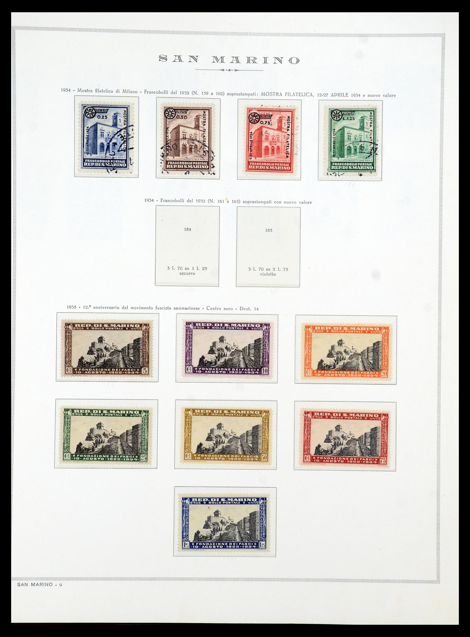 35740 010 - Postzegelverzameling 35740 San Marino 1919-1959.