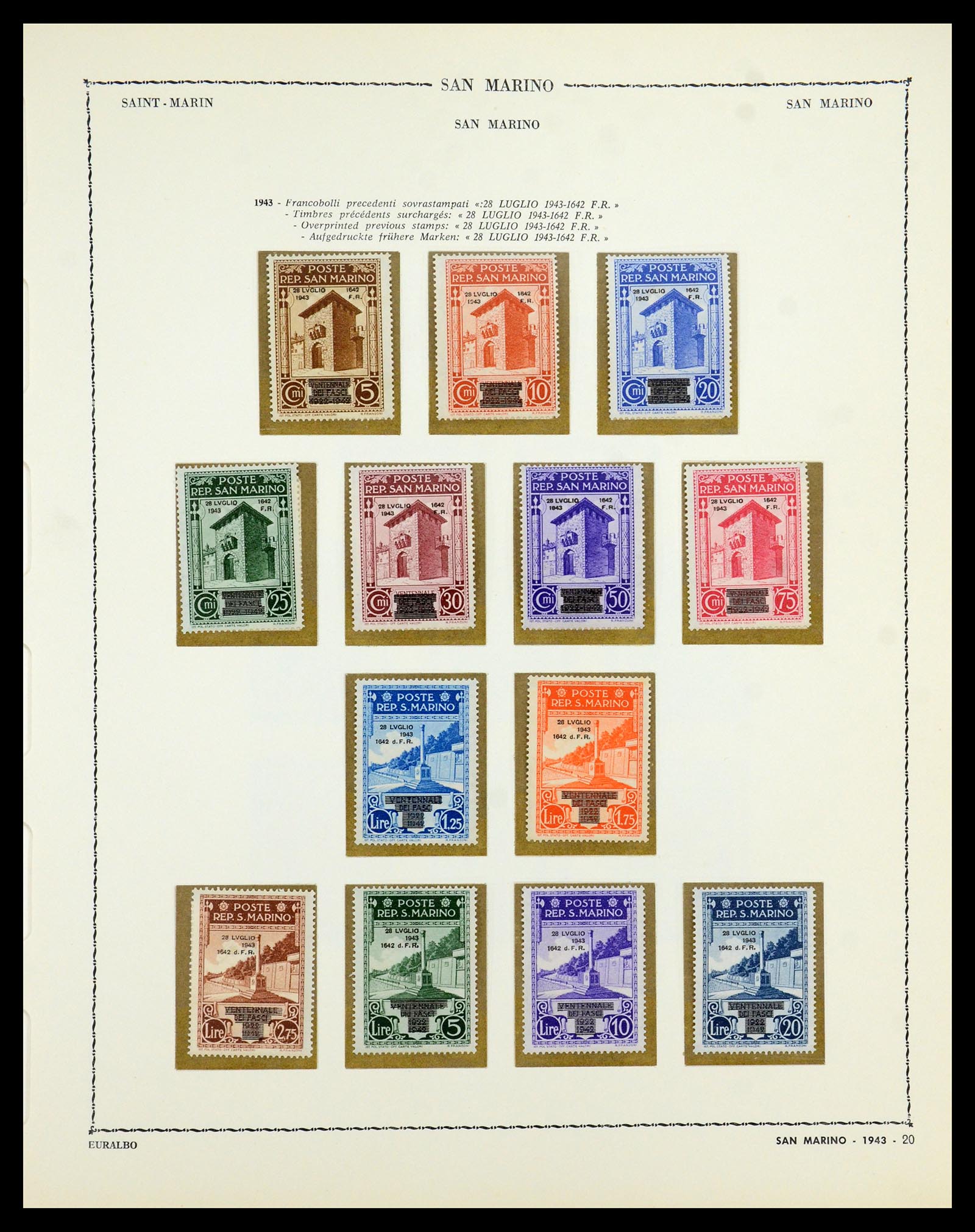 35740 017 - Postzegelverzameling 35740 San Marino 1919-1959.