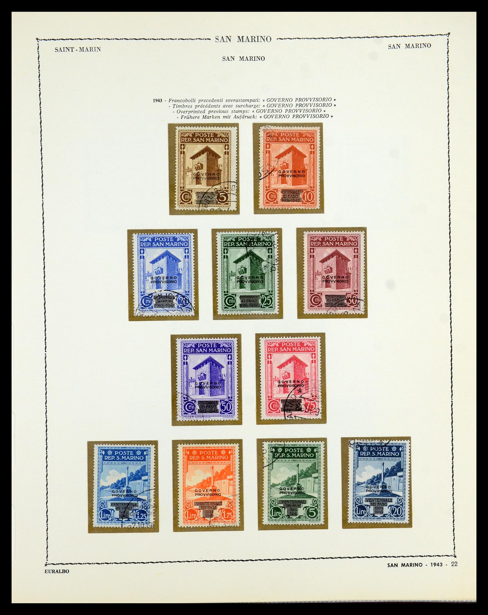 35740 019 - Postzegelverzameling 35740 San Marino 1919-1959.
