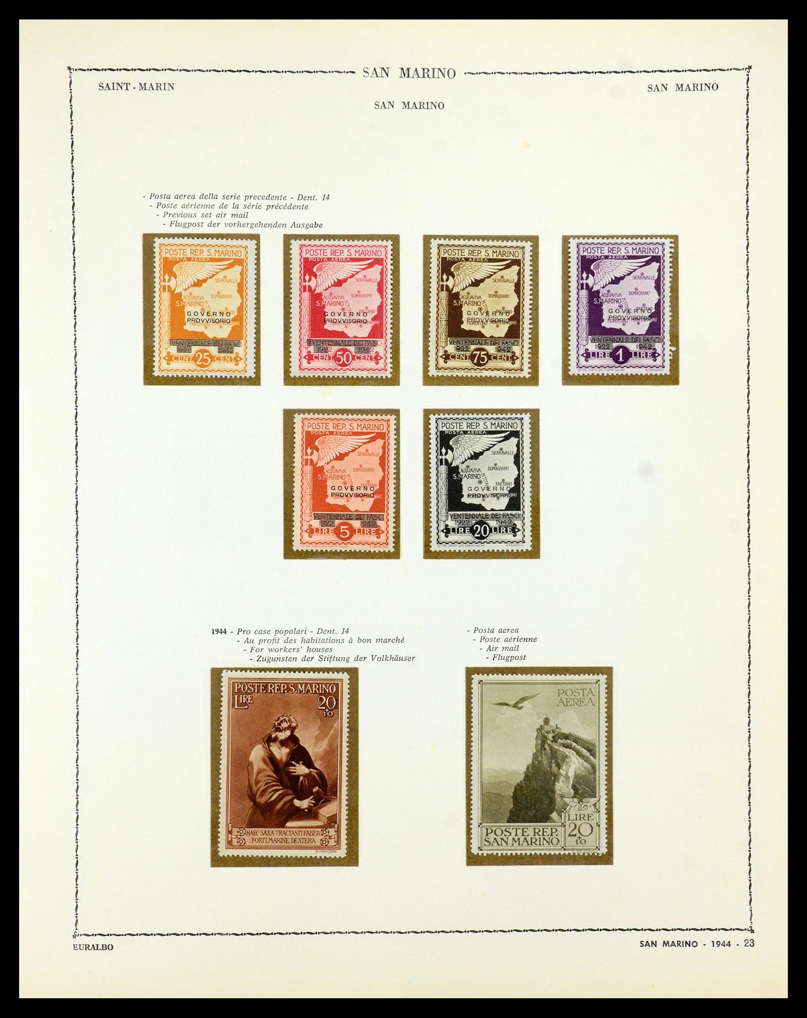 35740 020 - Postzegelverzameling 35740 San Marino 1919-1959.
