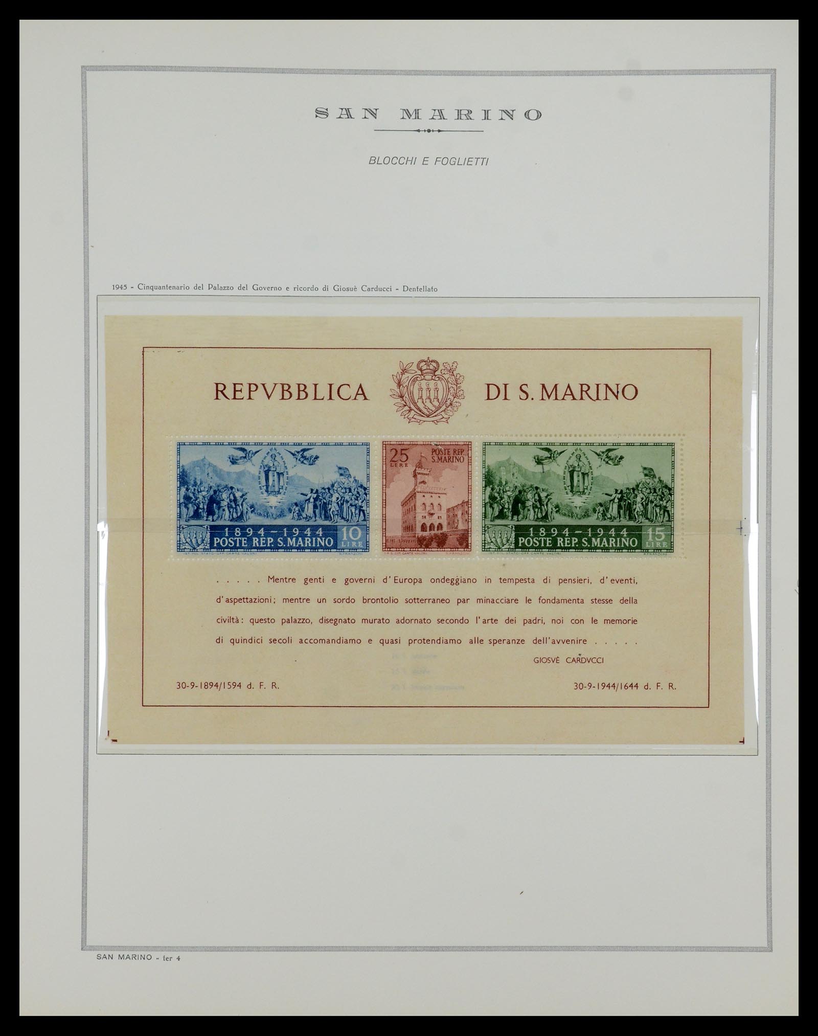 35740 021 - Postzegelverzameling 35740 San Marino 1919-1959.