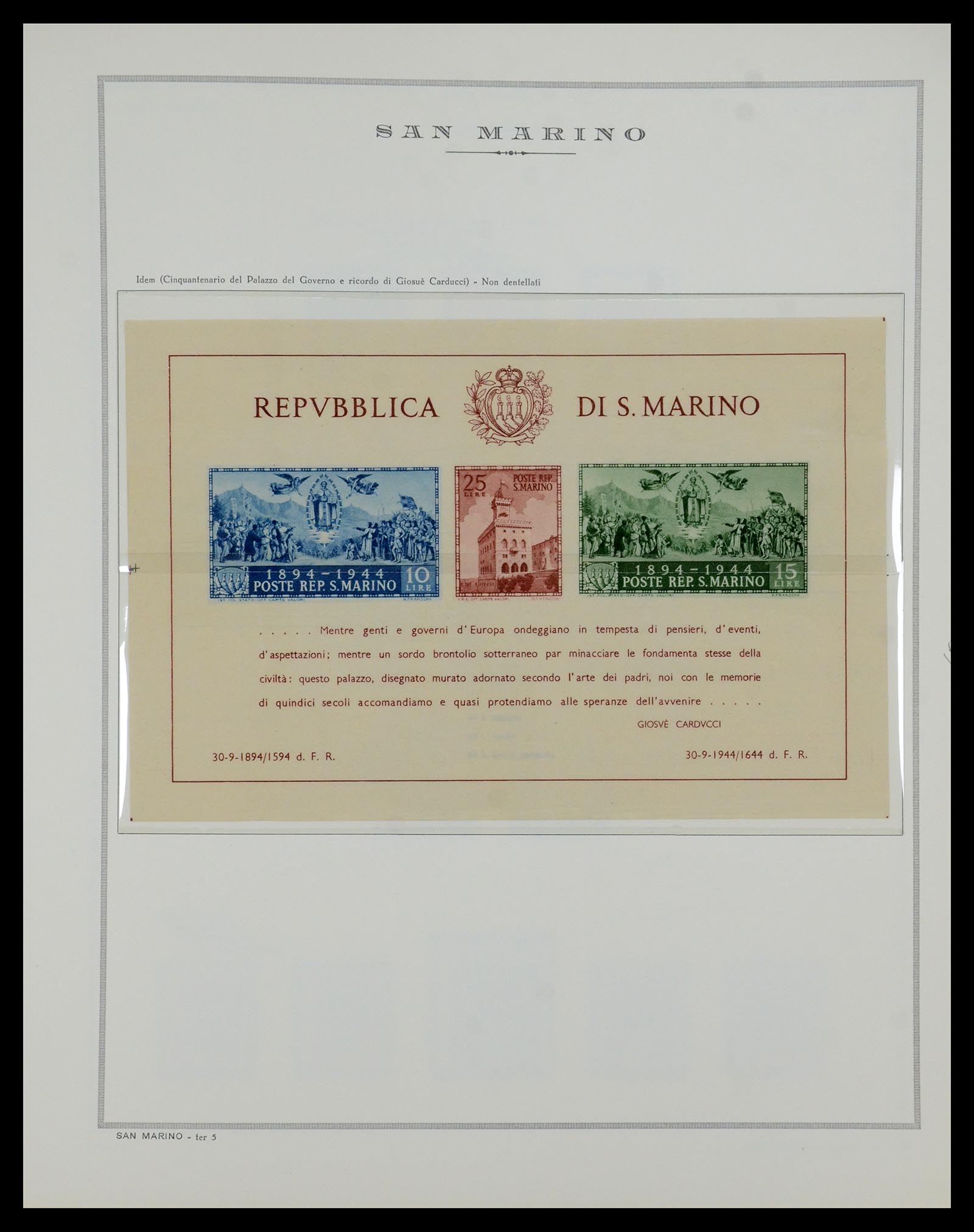 35740 022 - Postzegelverzameling 35740 San Marino 1919-1959.