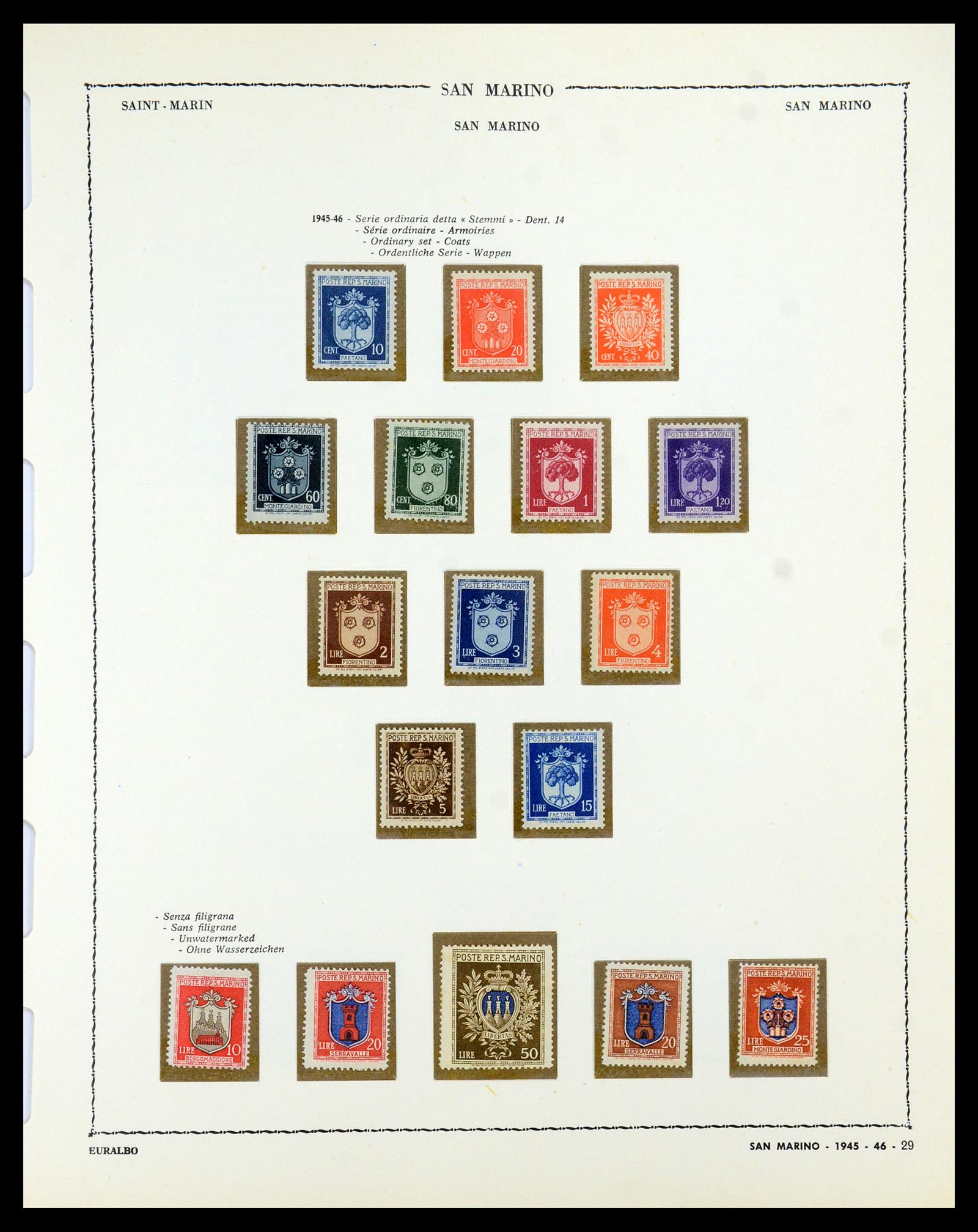 35740 023 - Postzegelverzameling 35740 San Marino 1919-1959.