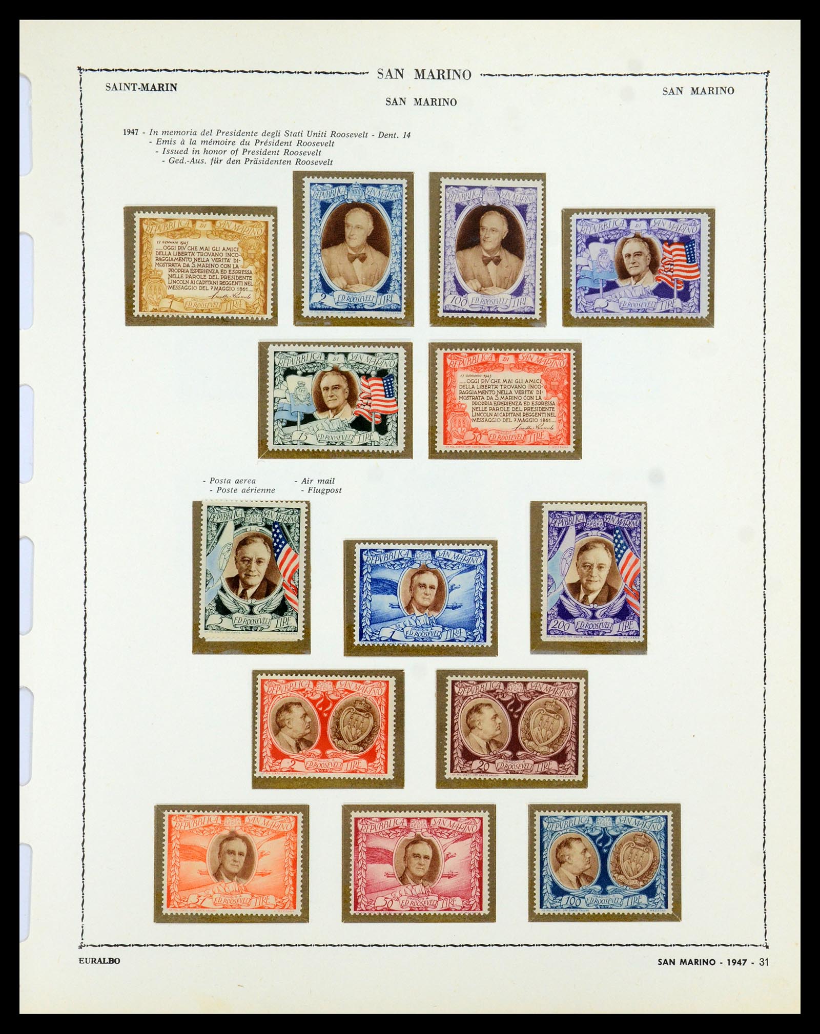 35740 025 - Postzegelverzameling 35740 San Marino 1919-1959.