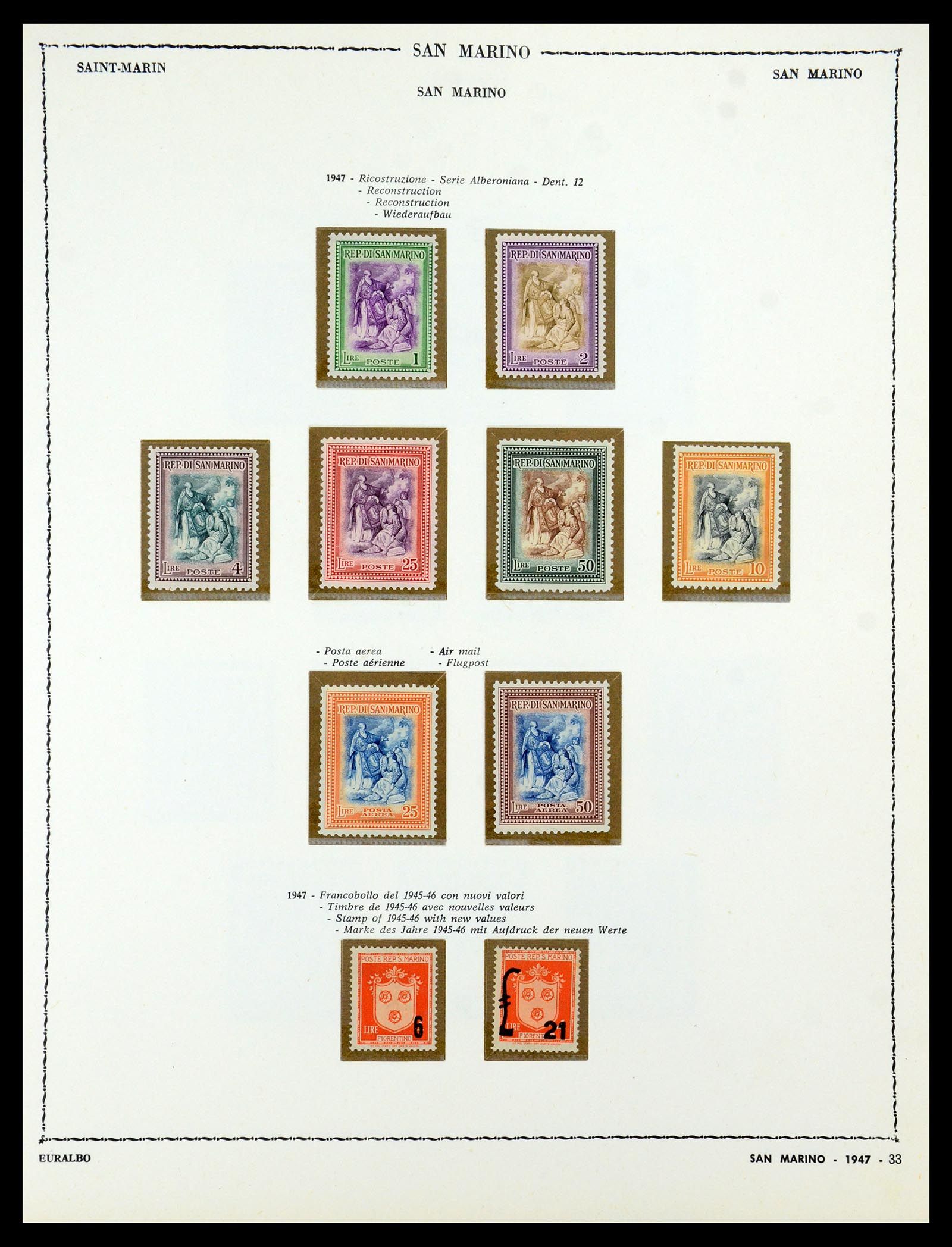 35740 029 - Postzegelverzameling 35740 San Marino 1919-1959.