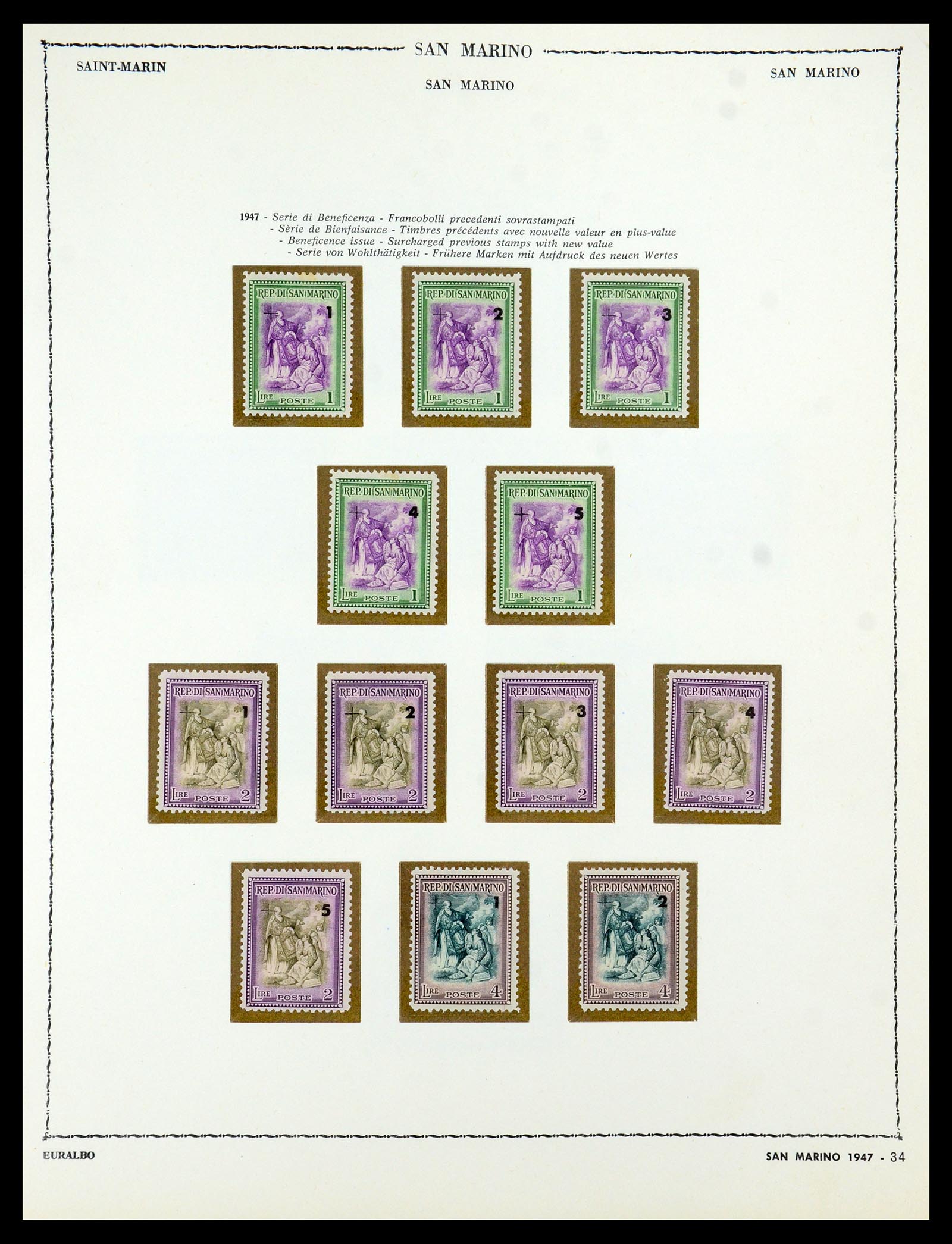 35740 030 - Postzegelverzameling 35740 San Marino 1919-1959.