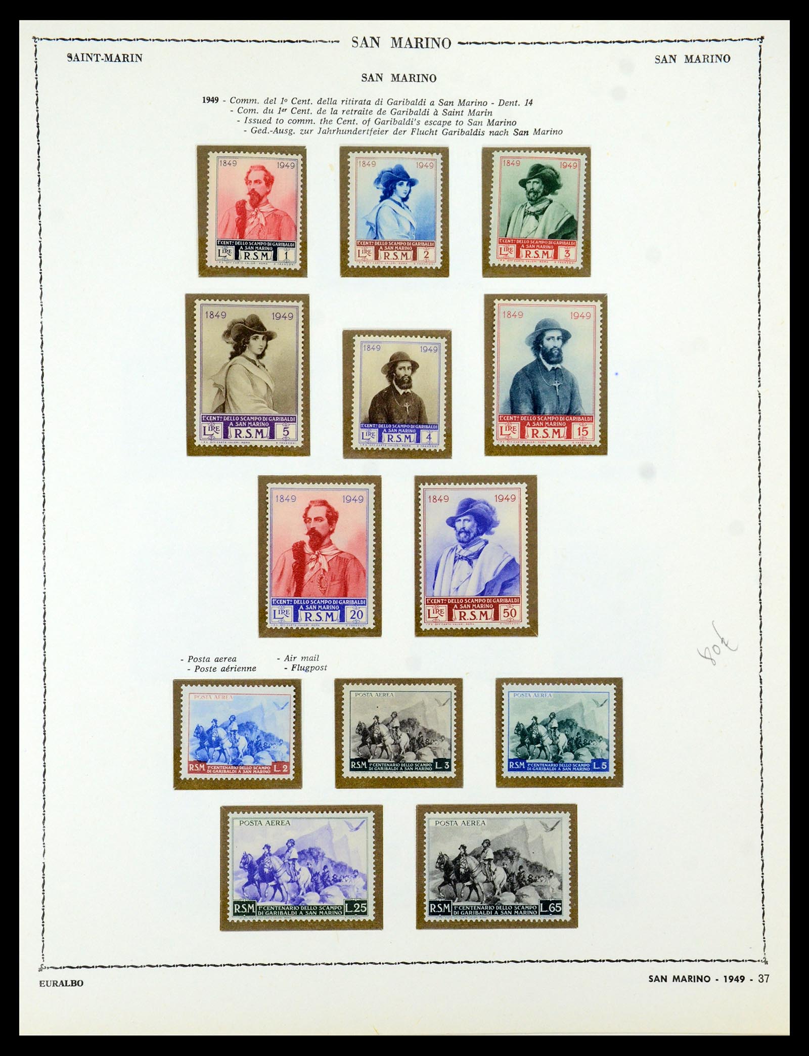 35740 033 - Postzegelverzameling 35740 San Marino 1919-1959.