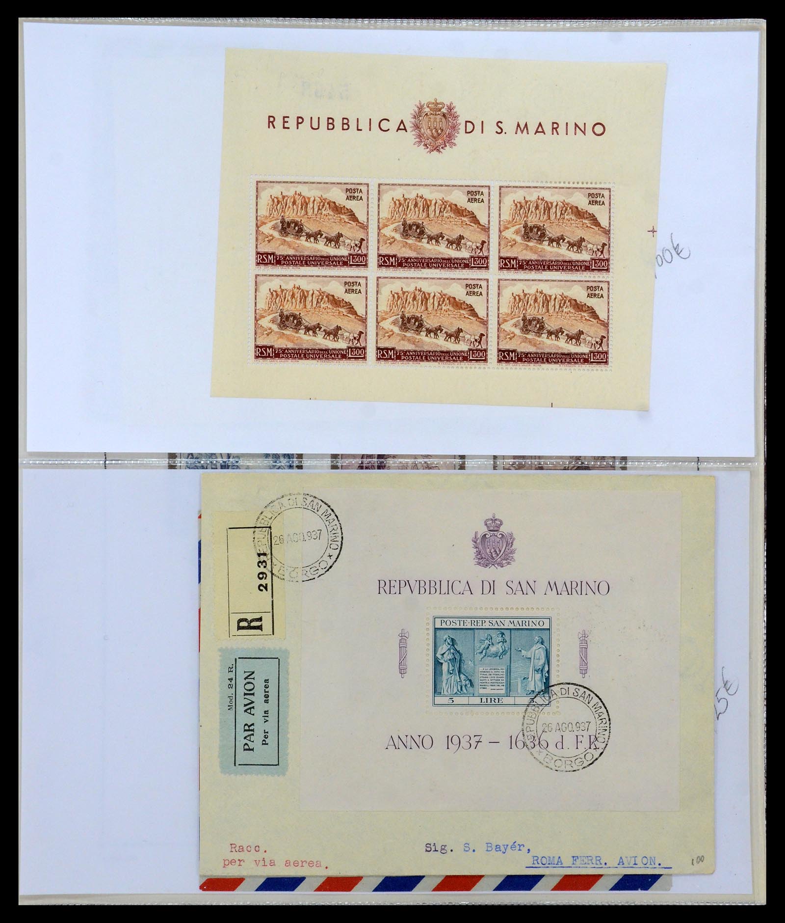 35740 036 - Postzegelverzameling 35740 San Marino 1919-1959.