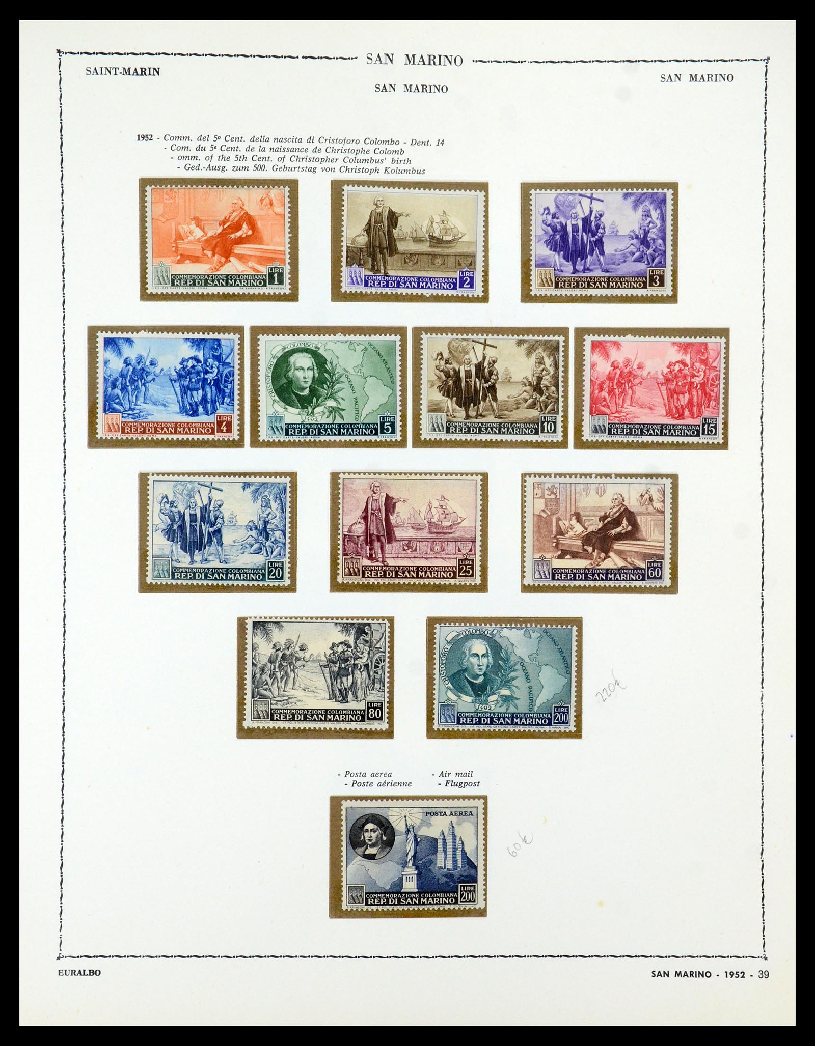 35740 040 - Postzegelverzameling 35740 San Marino 1919-1959.