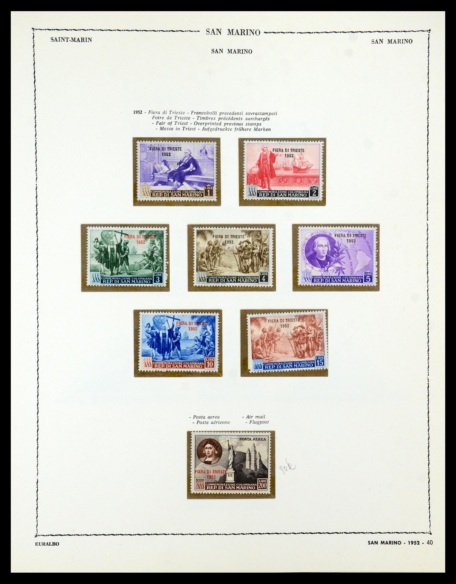35740 041 - Postzegelverzameling 35740 San Marino 1919-1959.