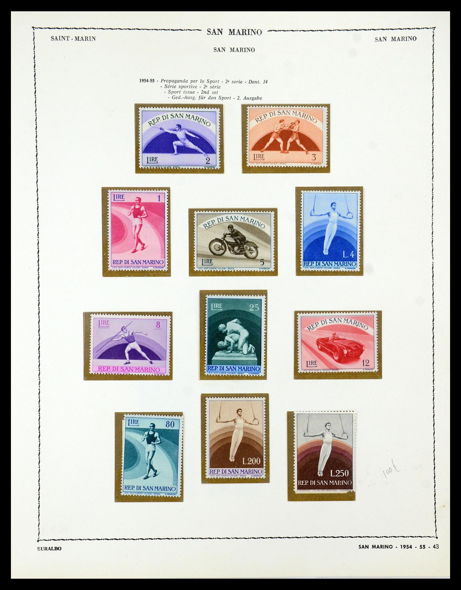 35740 044 - Postzegelverzameling 35740 San Marino 1919-1959.