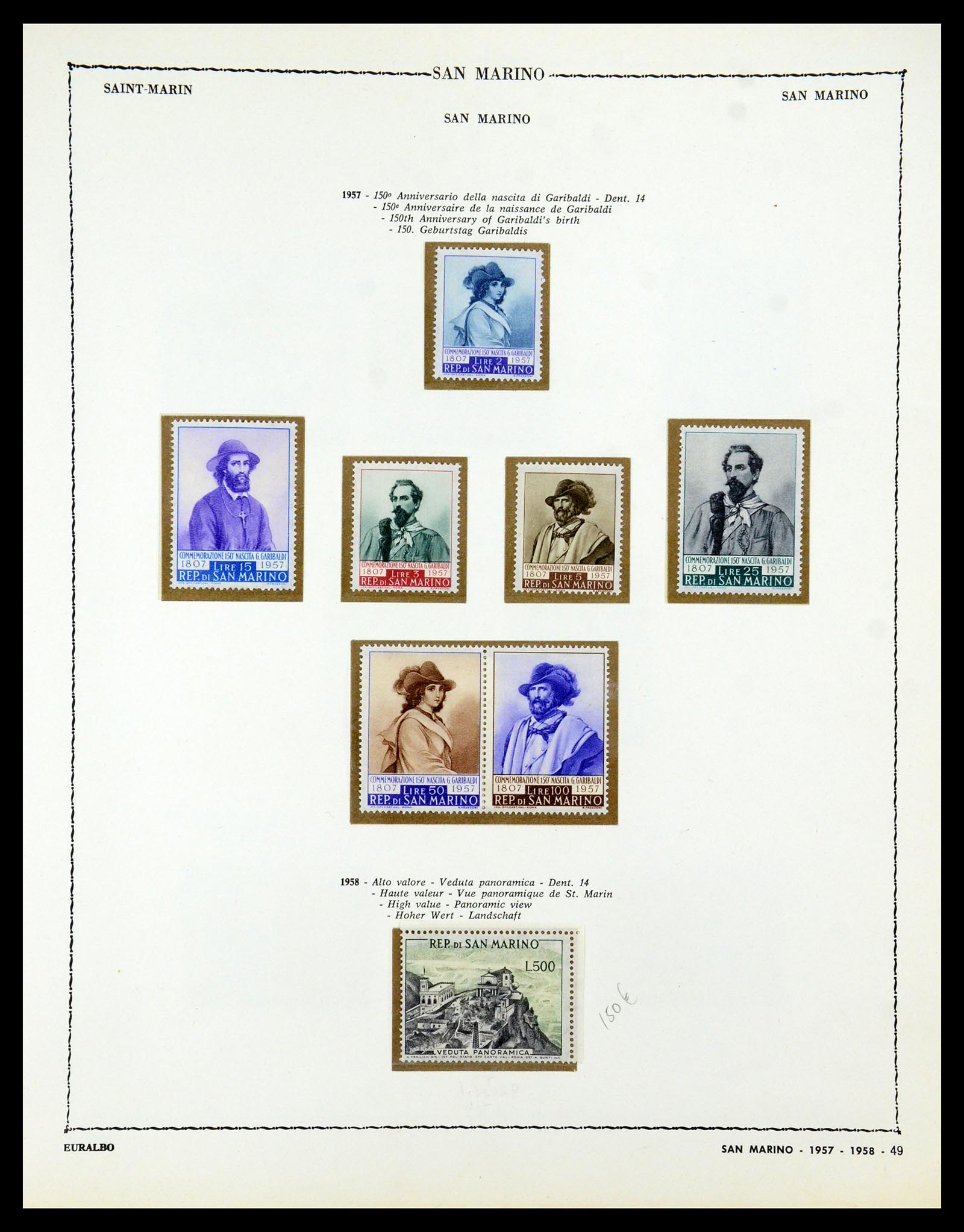 35740 052 - Postzegelverzameling 35740 San Marino 1919-1959.