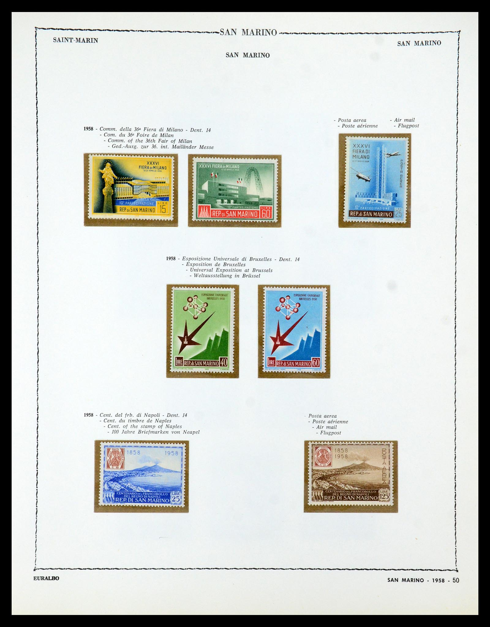 35740 053 - Postzegelverzameling 35740 San Marino 1919-1959.