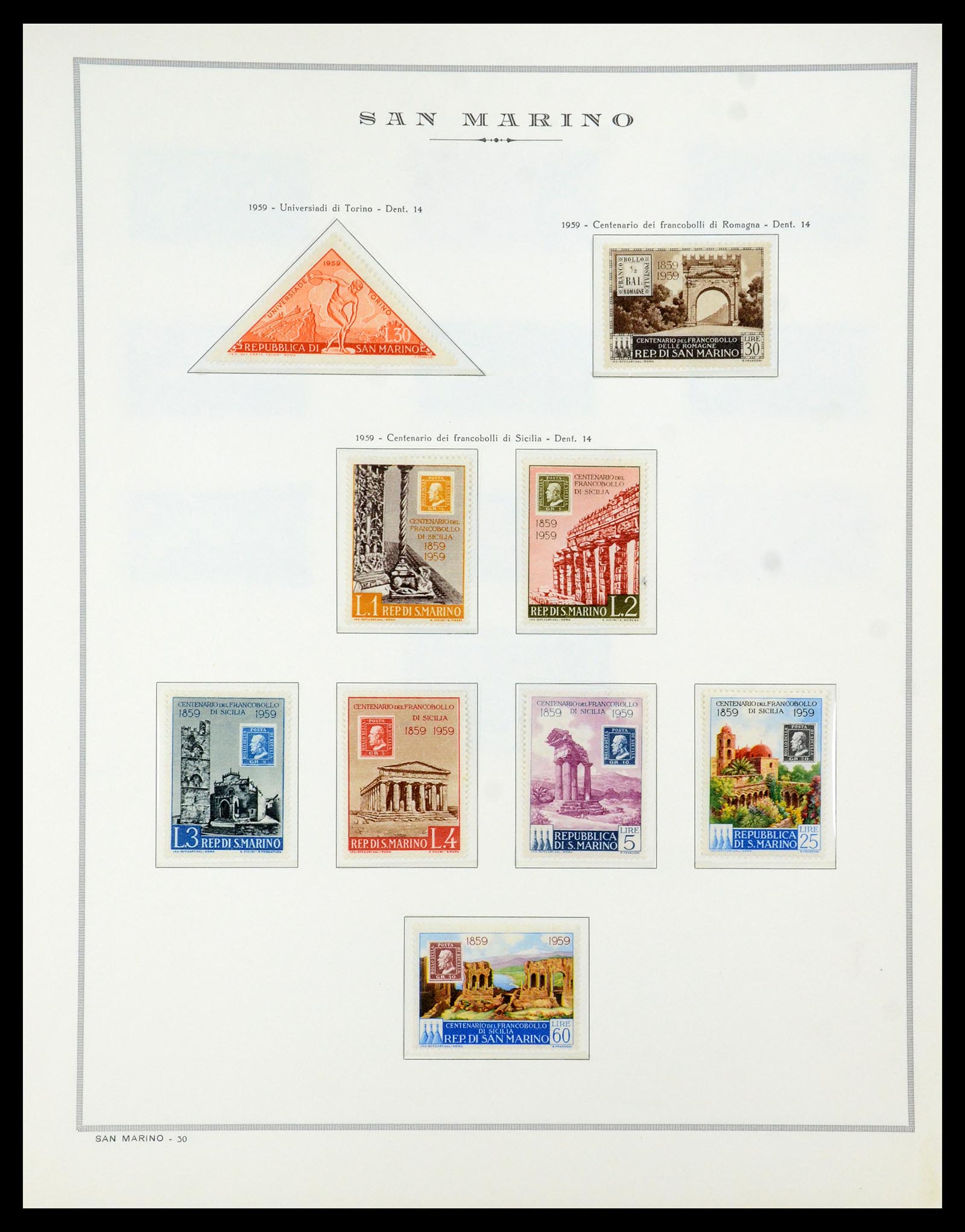 35740 056 - Postzegelverzameling 35740 San Marino 1919-1959.