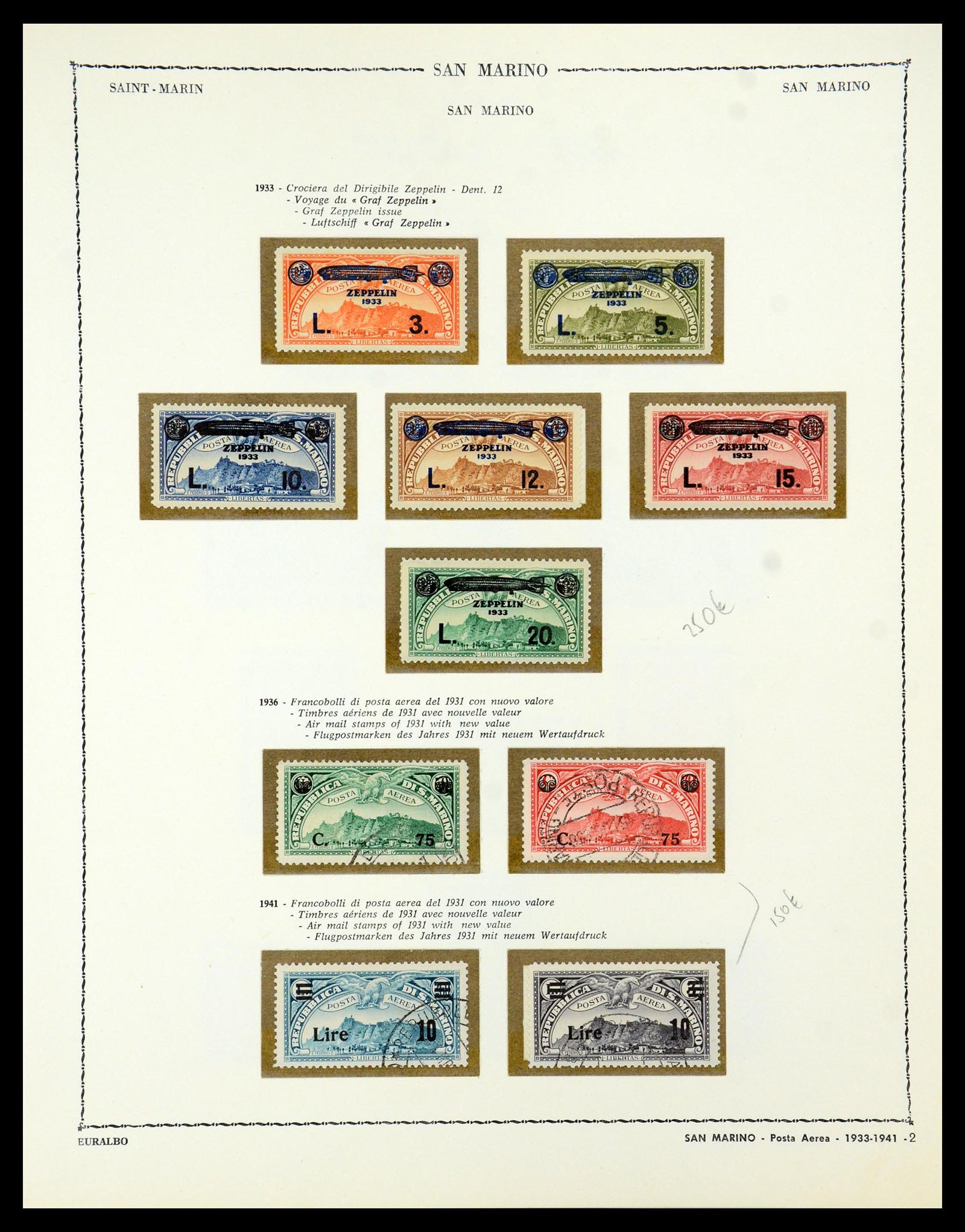 35740 058 - Postzegelverzameling 35740 San Marino 1919-1959.