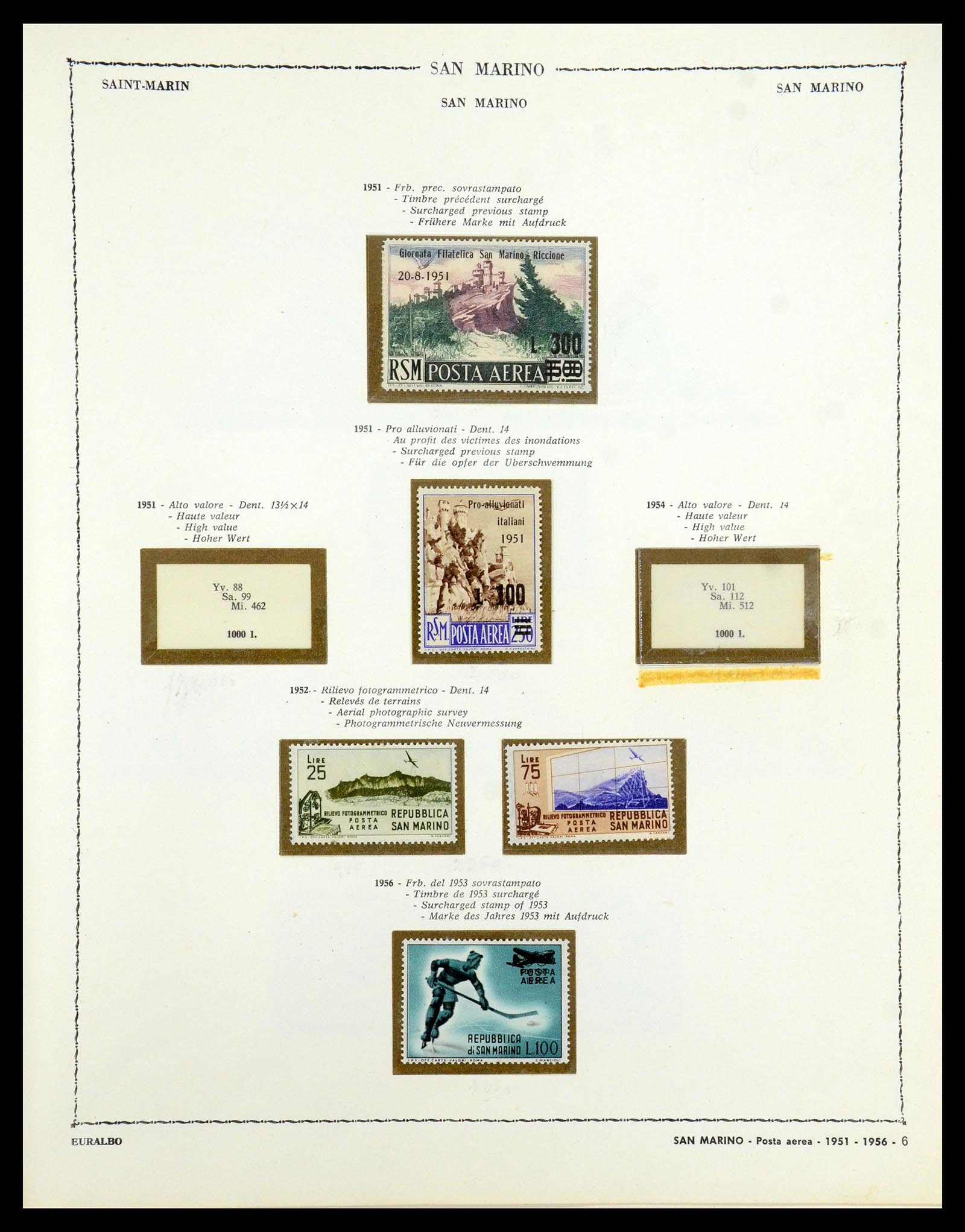 35740 062 - Postzegelverzameling 35740 San Marino 1919-1959.