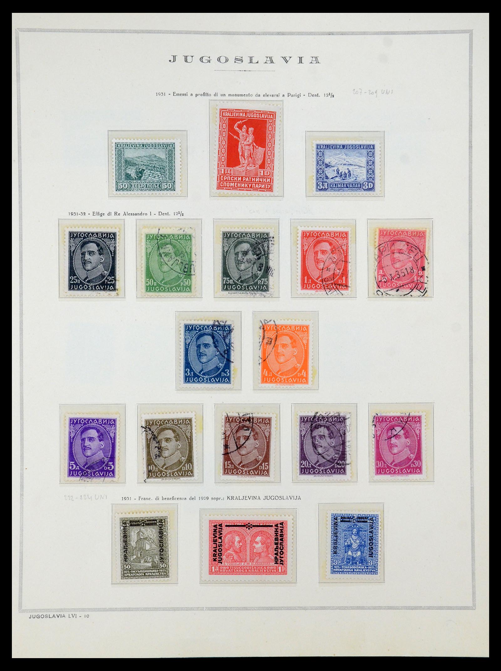 35742 004 - Postzegelverzameling 35742 Joegoslavië 1921-1950.