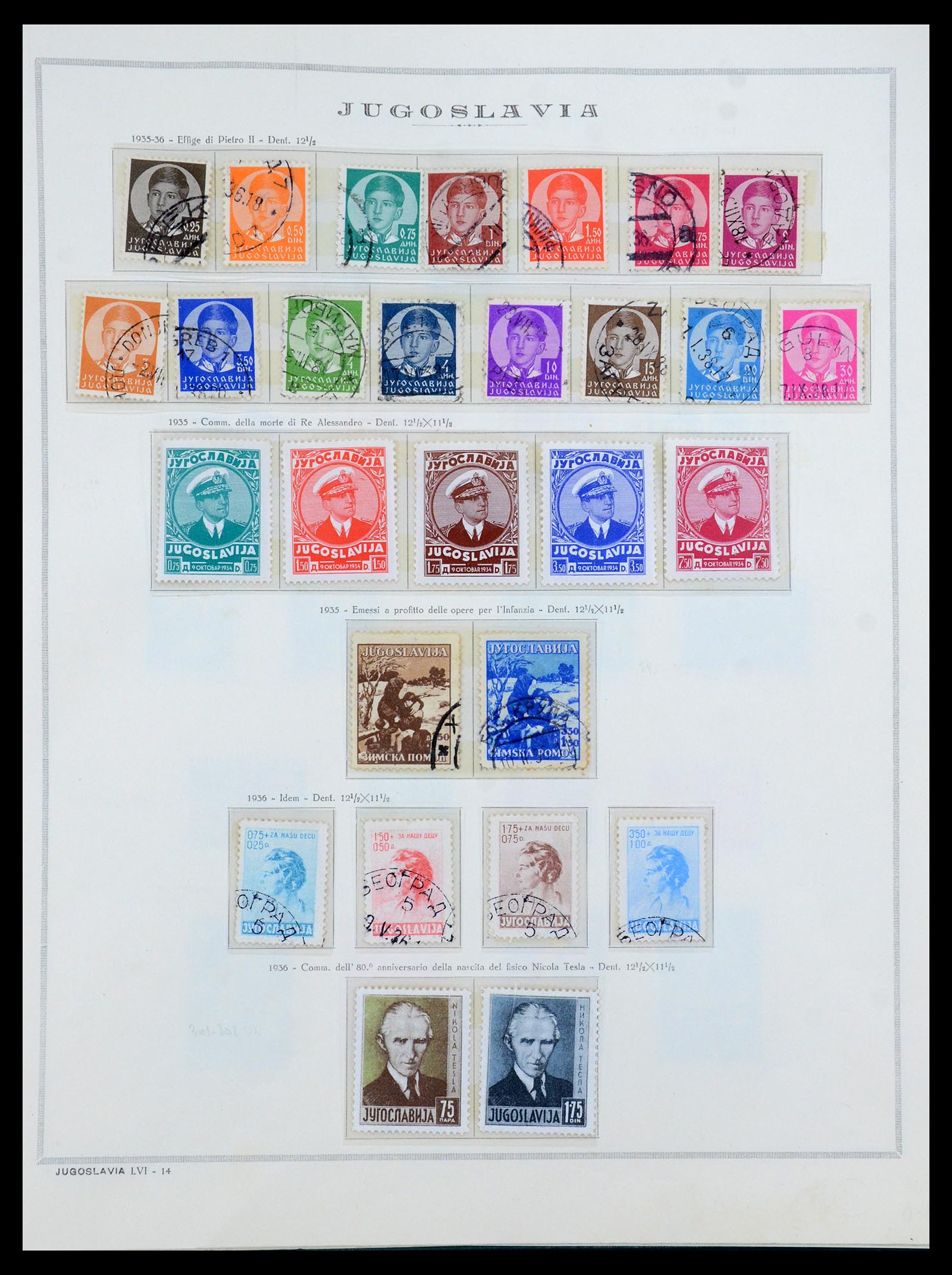 35742 008 - Postzegelverzameling 35742 Joegoslavië 1921-1950.