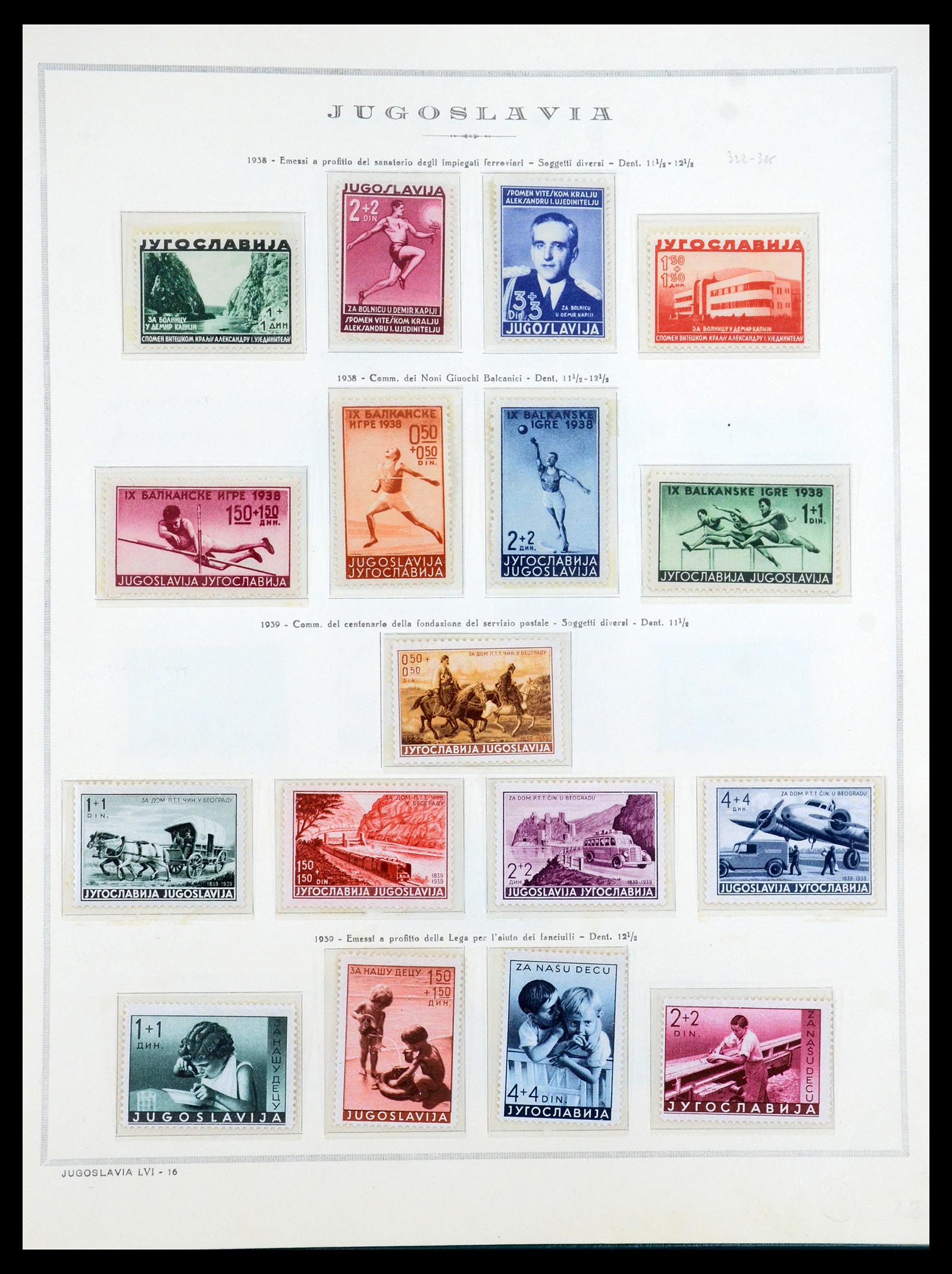 35742 010 - Postzegelverzameling 35742 Joegoslavië 1921-1950.