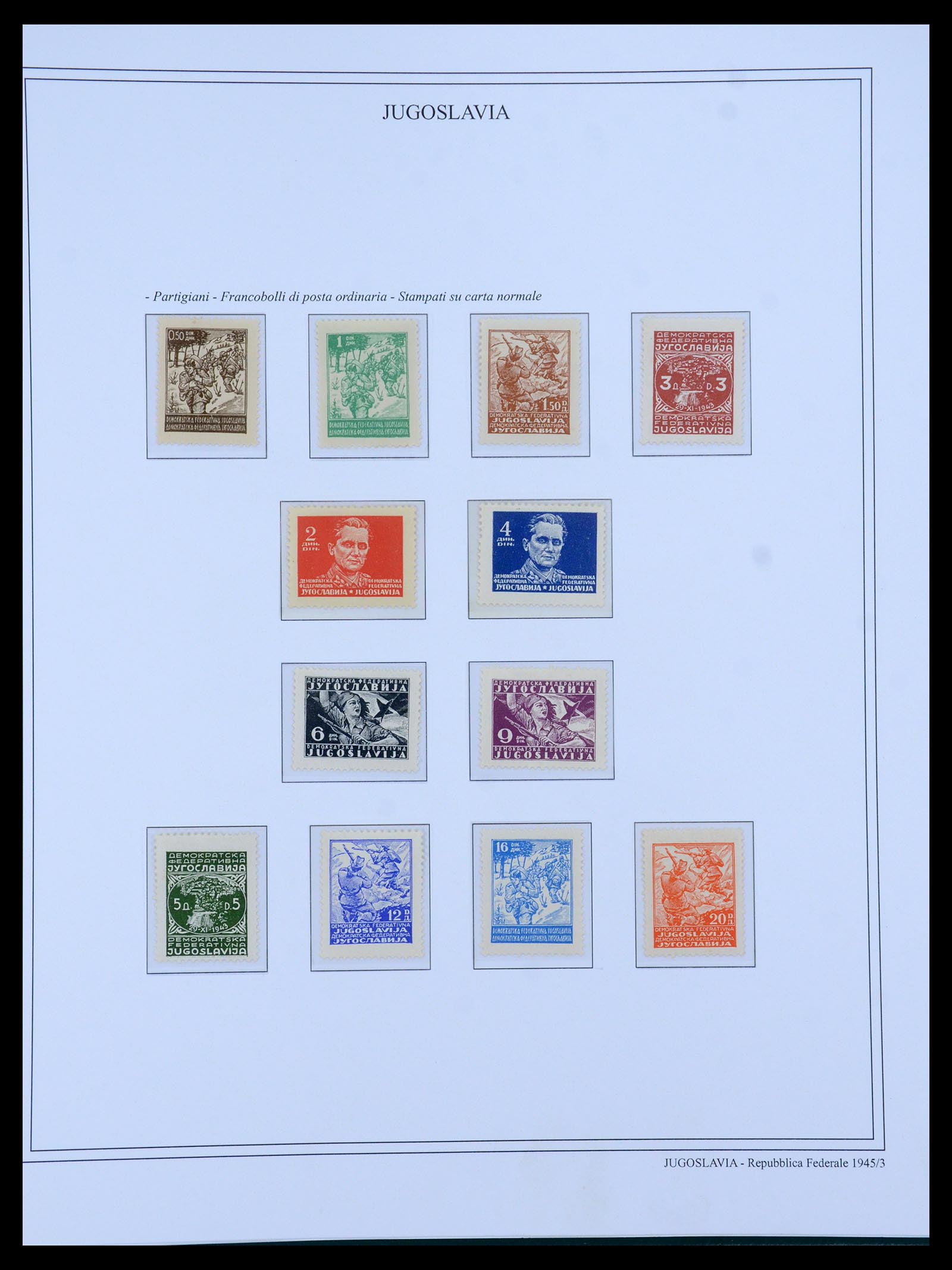 35742 020 - Postzegelverzameling 35742 Joegoslavië 1921-1950.