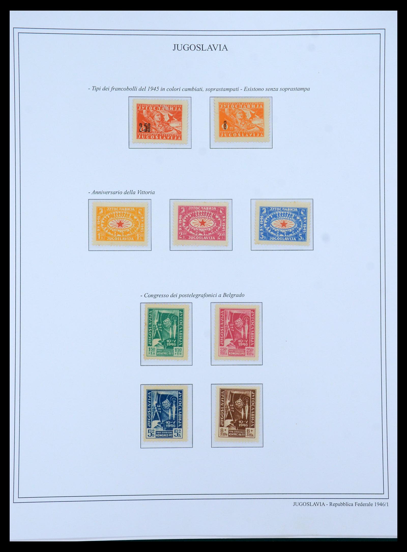 35742 028 - Postzegelverzameling 35742 Joegoslavië 1921-1950.