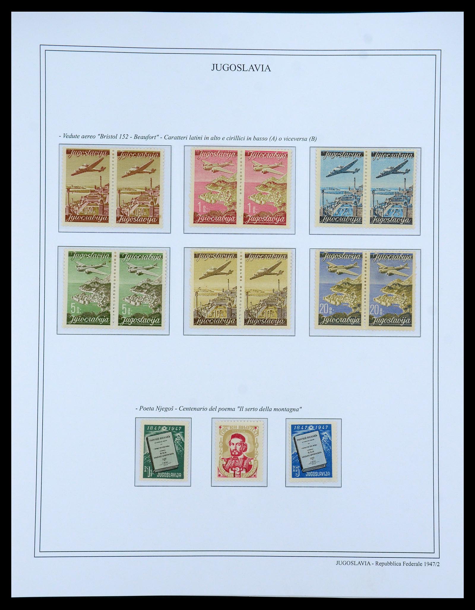 35742 032 - Postzegelverzameling 35742 Joegoslavië 1921-1950.