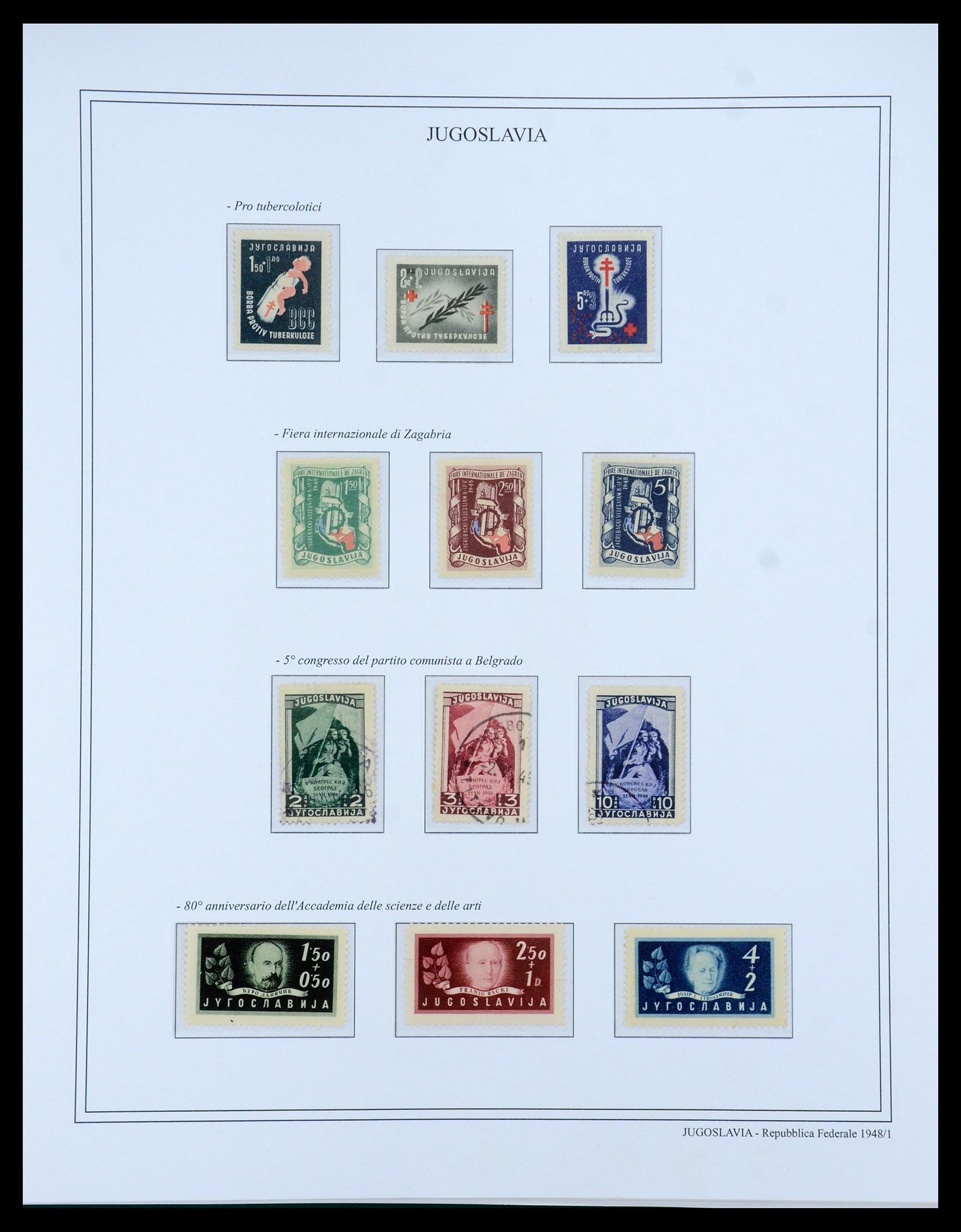35742 035 - Postzegelverzameling 35742 Joegoslavië 1921-1950.