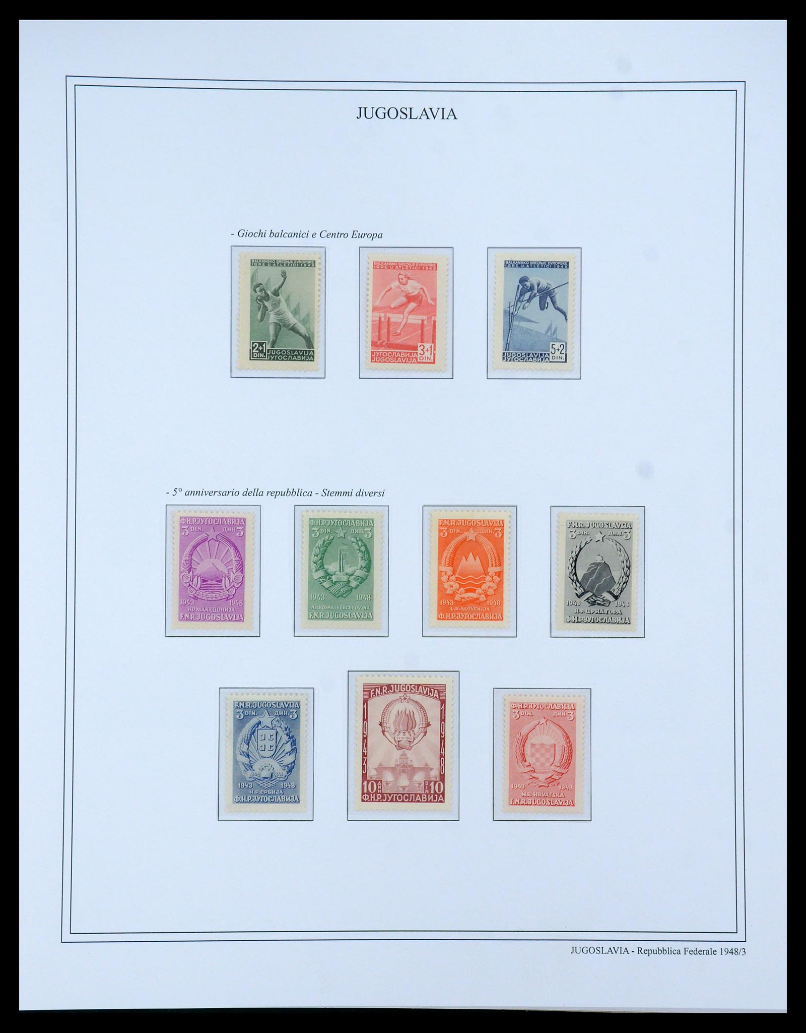 35742 037 - Postzegelverzameling 35742 Joegoslavië 1921-1950.