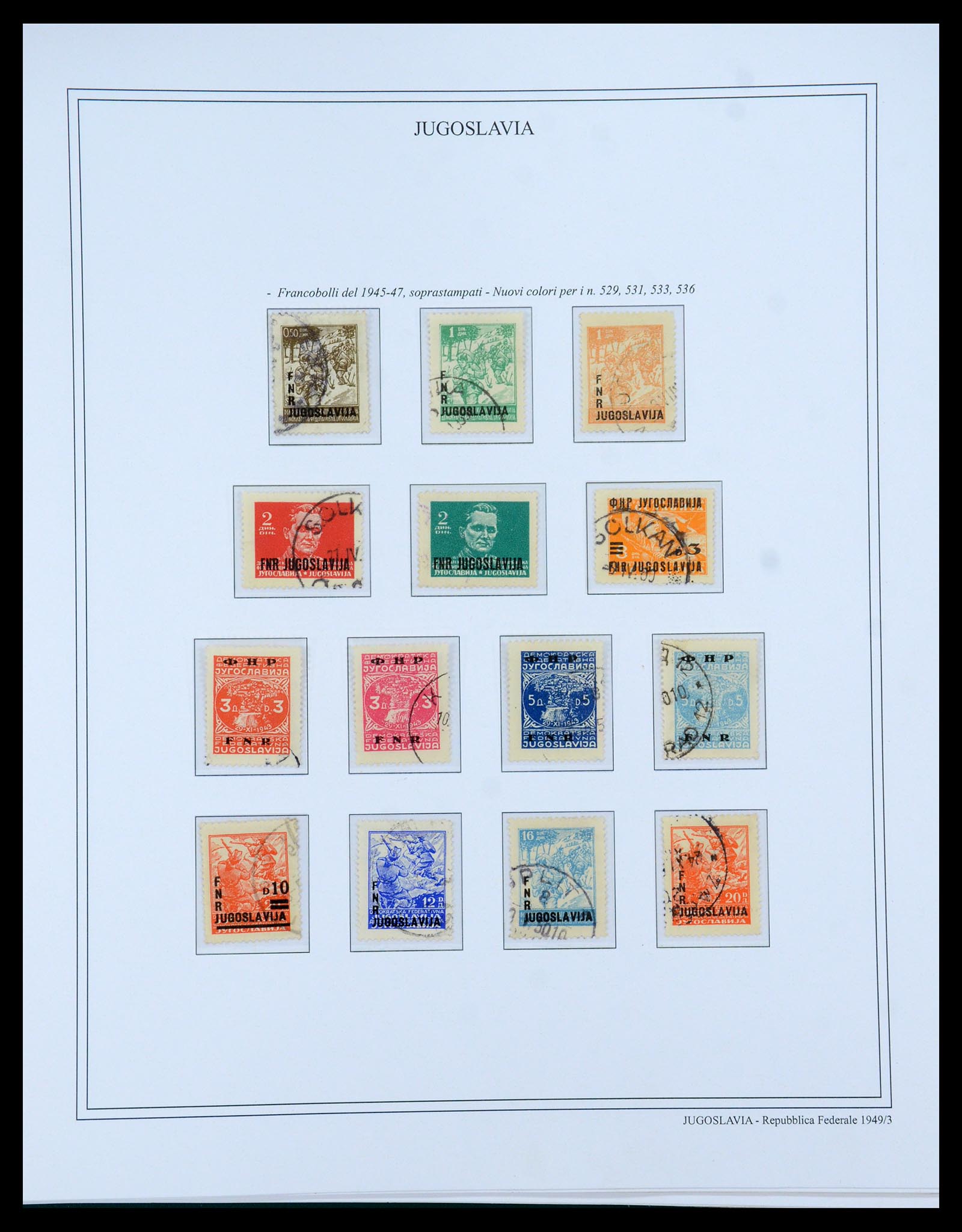 35742 041 - Postzegelverzameling 35742 Joegoslavië 1921-1950.